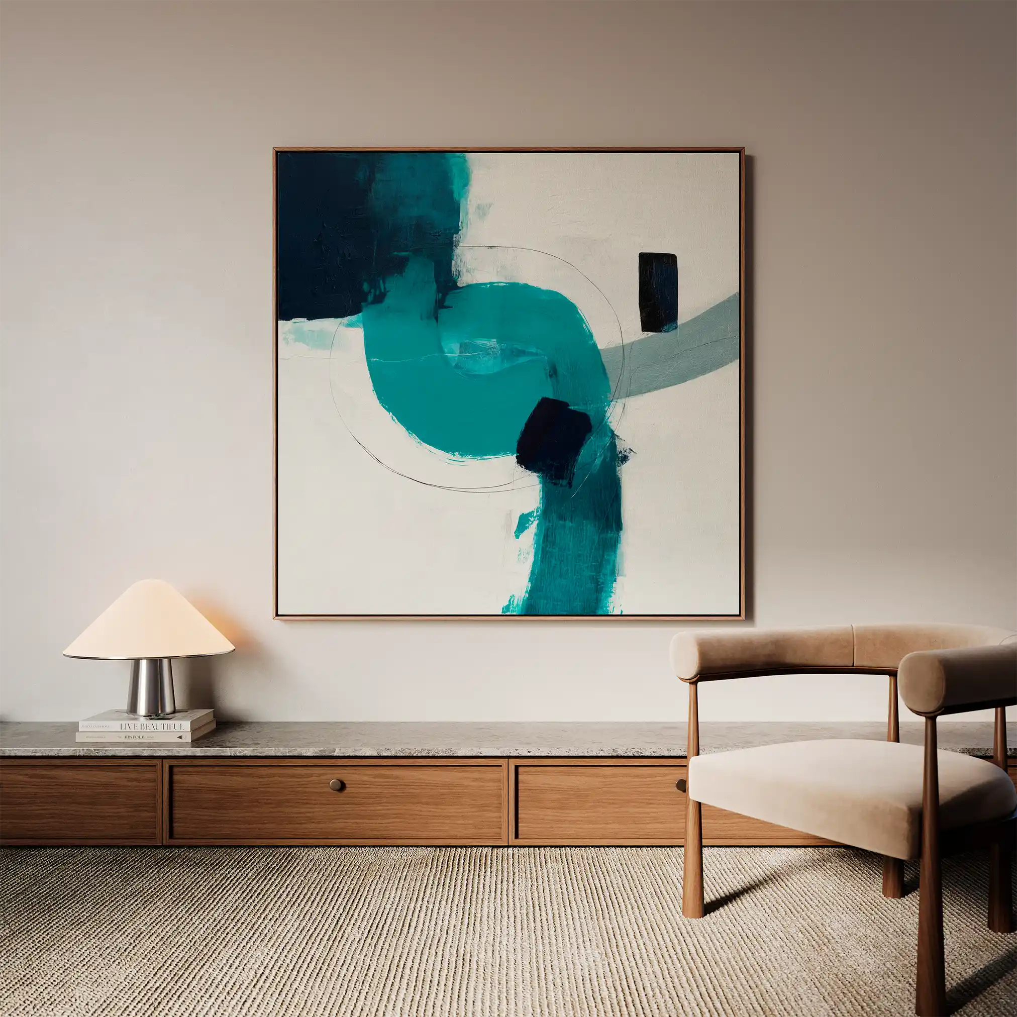 Abstract 1219 Canvas Art 60 x 60 cm / Stretched on hidden frame