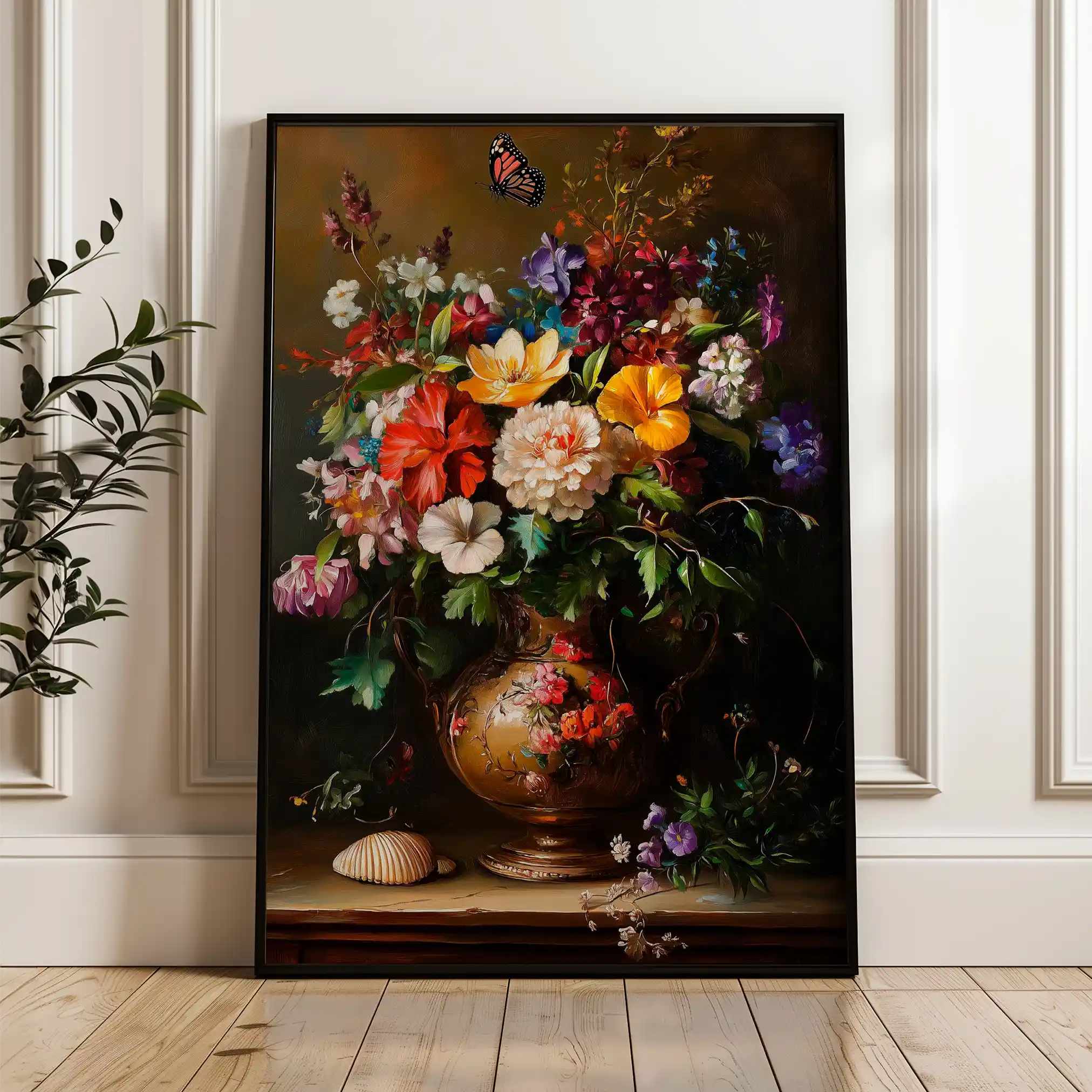 Floral Canvas Wall Art WAD1219-F 90 x 60 cm / Stretched on hidden frame