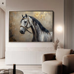 Horses 122 Canvas Art 90 x 60 cm / Stretched on hidden frame