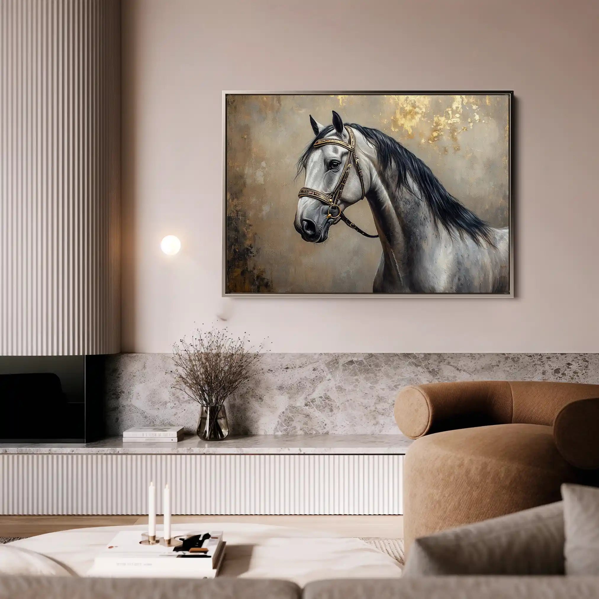 Horses 122 Canvas Art 90 x 60 cm / Stretched on hidden frame