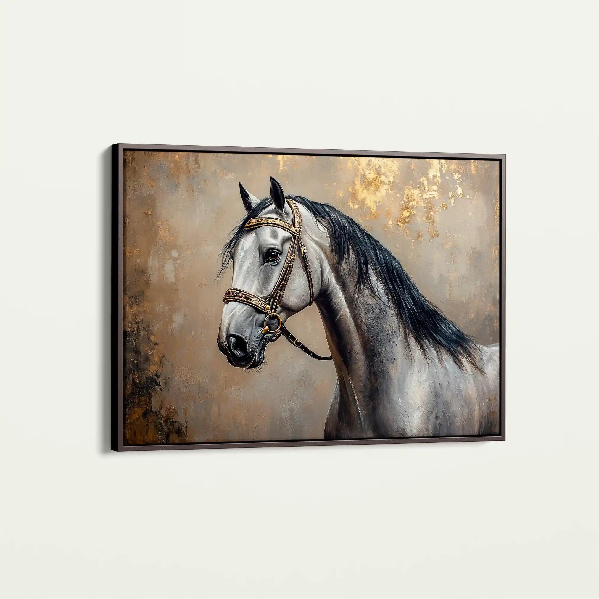 Horses 122 Canvas Art 90 x 60 cm / Stretched on hidden frame