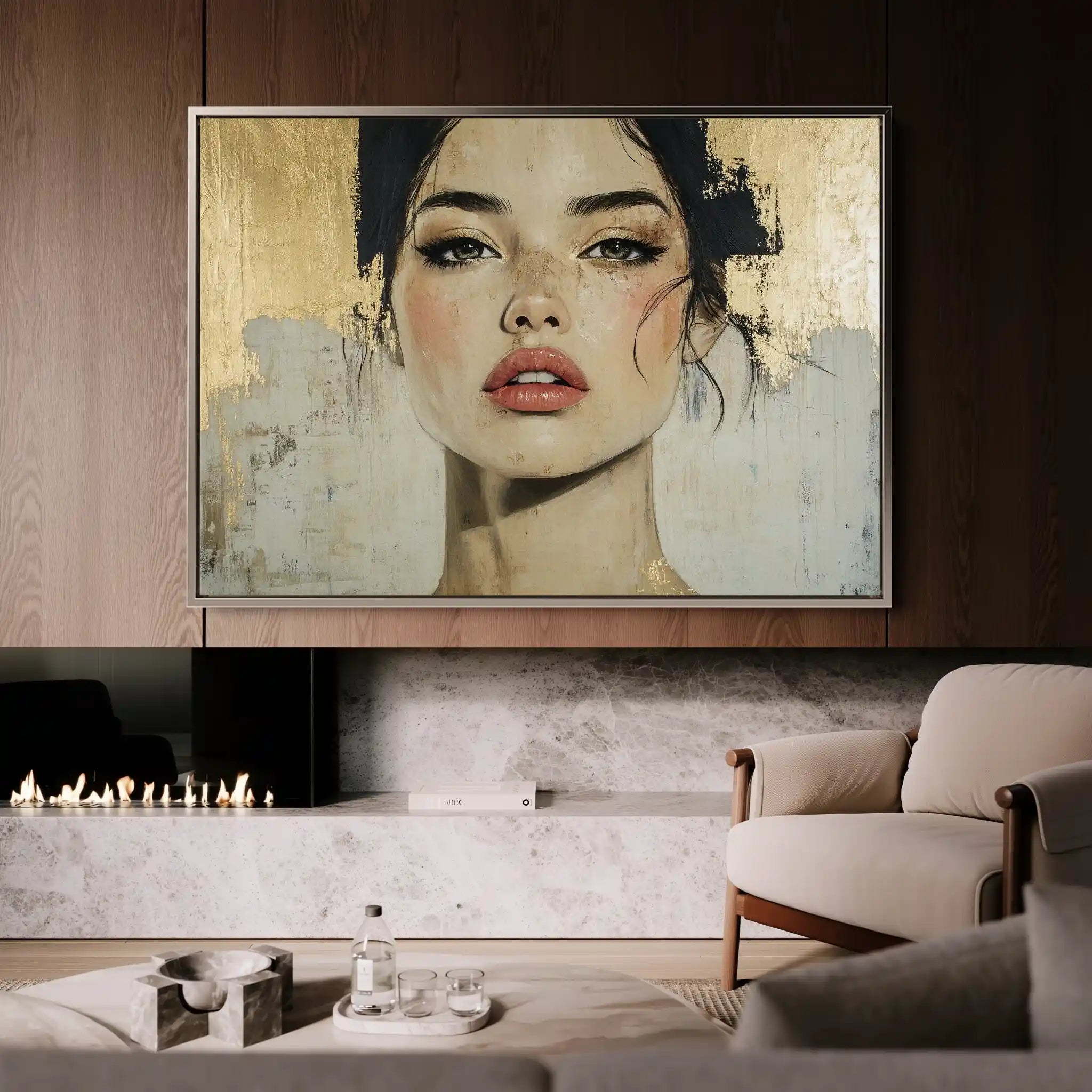 Portrait 122 Canvas Art 90 x 60 cm / Stretched on hidden frame