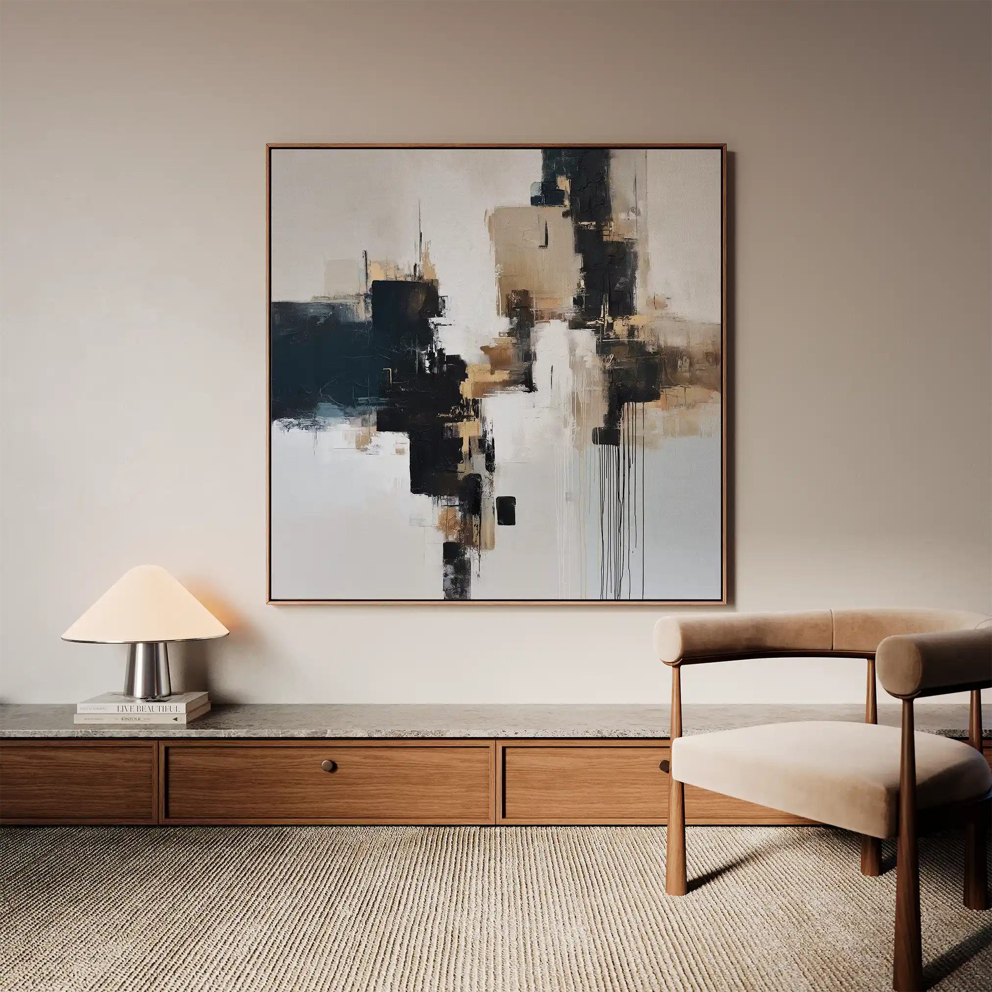 Abstract 1221 Canvas Art 60 x 60 cm / Stretched on hidden frame