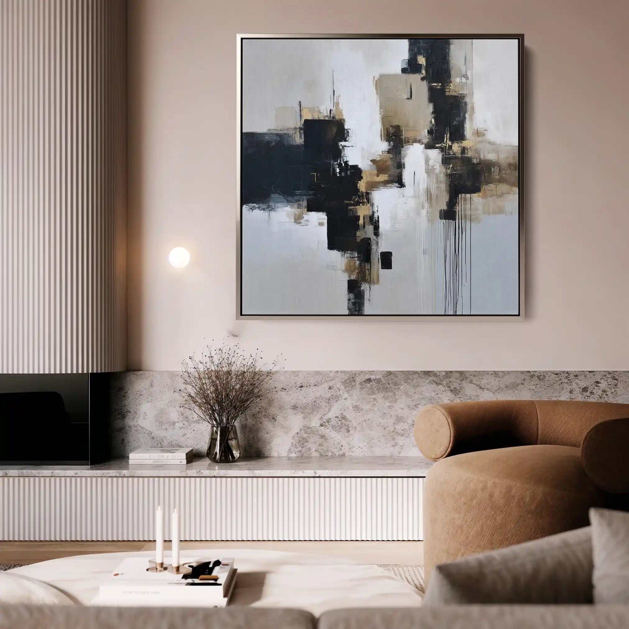 Abstract 1221 Canvas Art 60 x 60 cm / Stretched on hidden frame