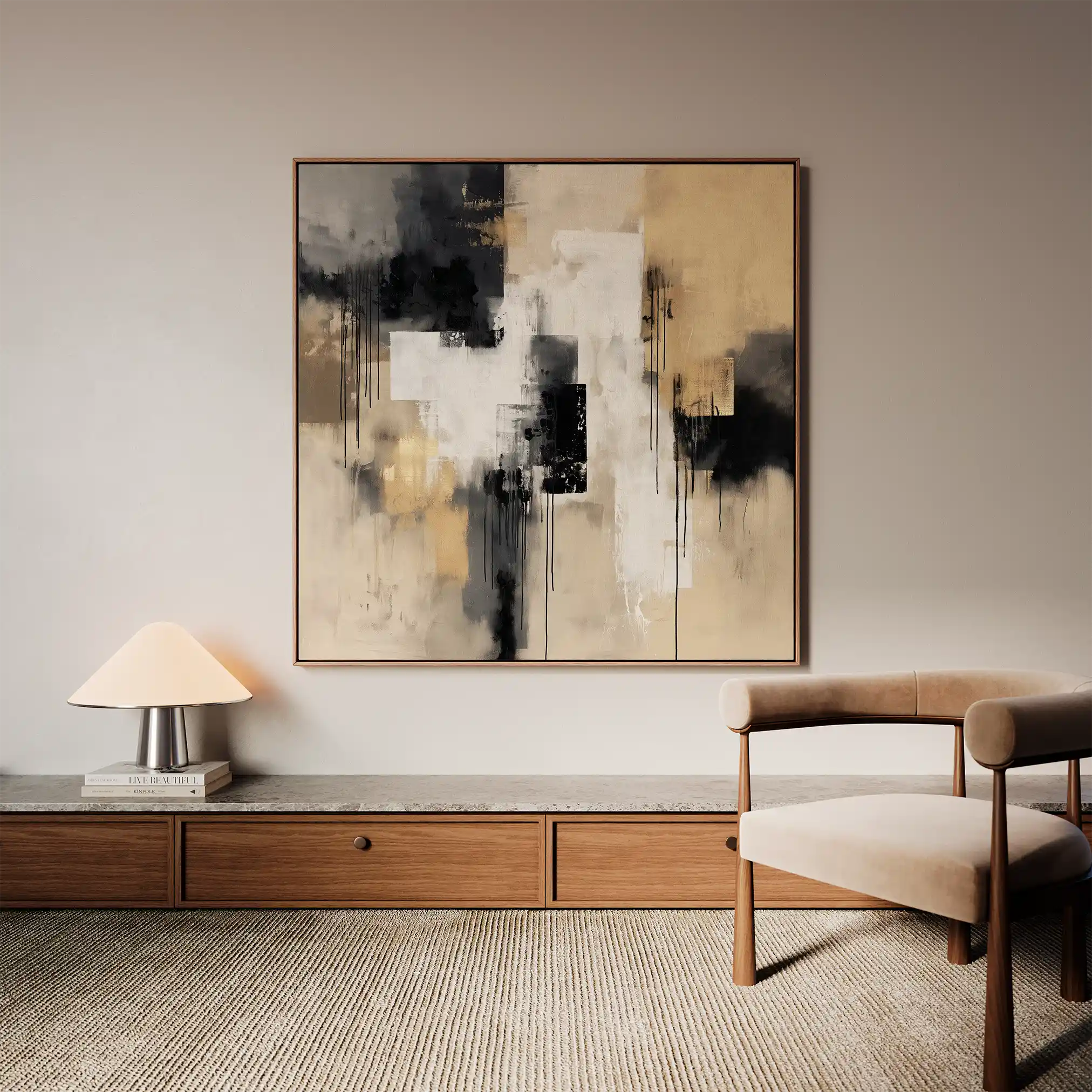 Abstract 1222 Canvas Art 60 x 60 cm / Stretched on hidden frame