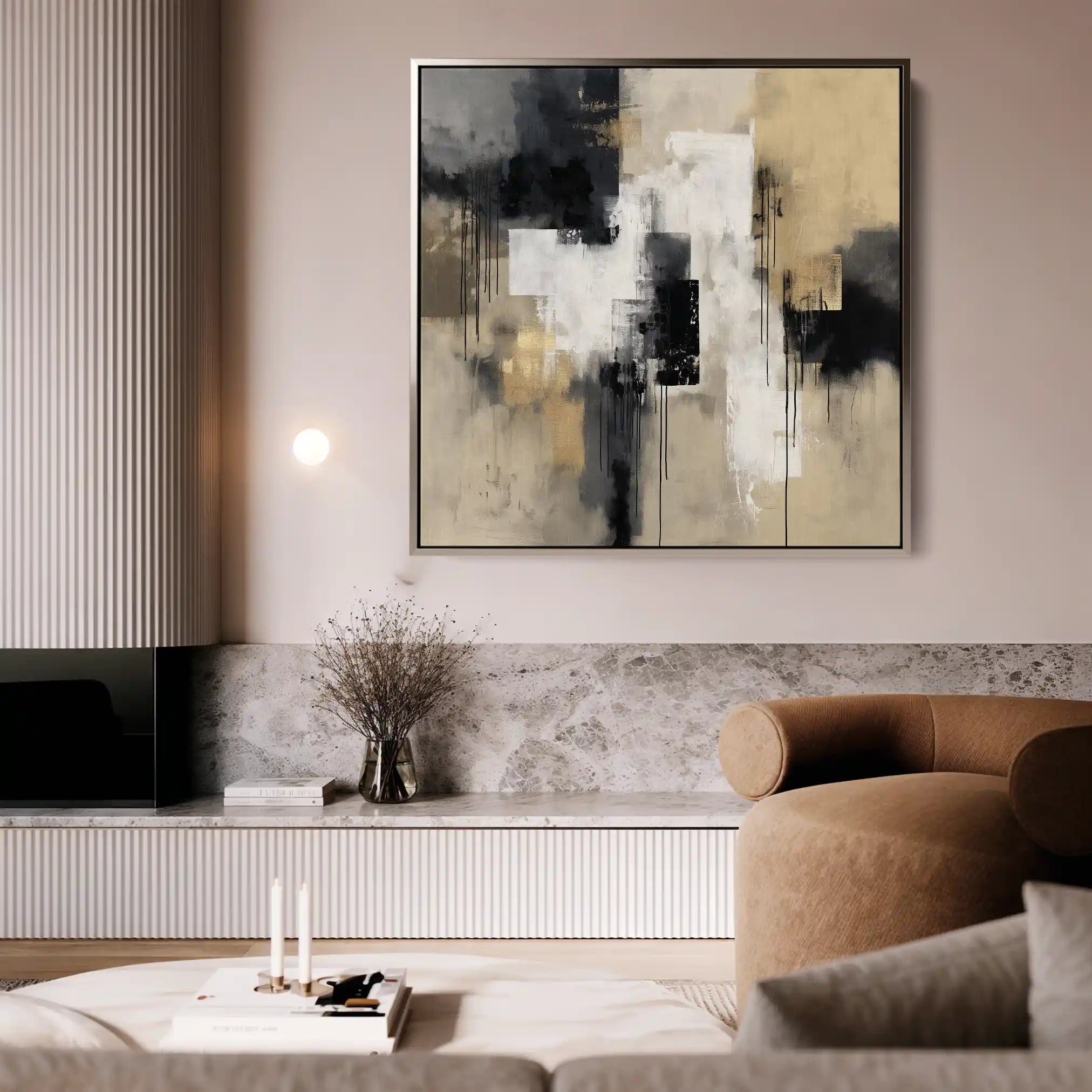 Abstract 1222 Canvas Art 60 x 60 cm / Stretched on hidden frame