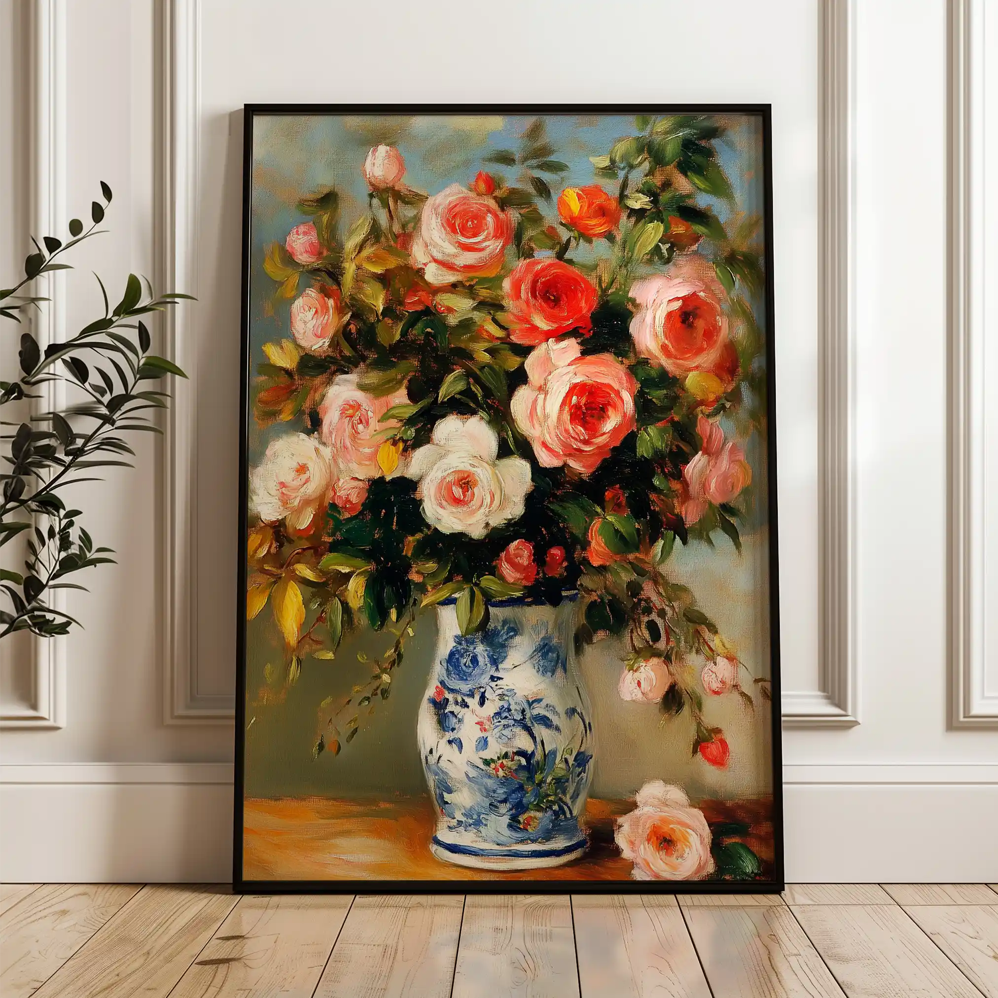 Floral Canvas Wall Art WAD1222-F 90 x 60 cm / Stretched on hidden frame