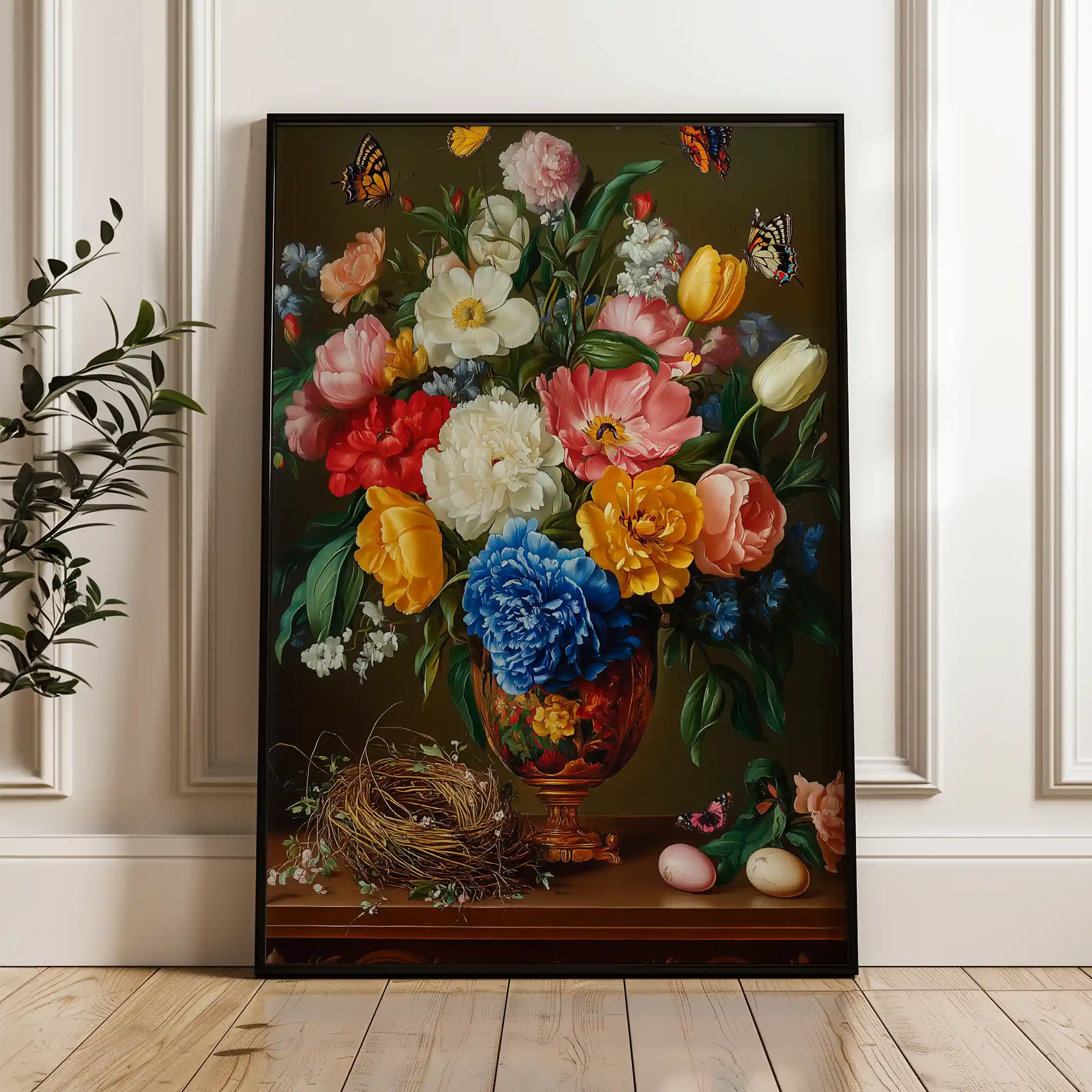 Floral Canvas Wall Art WAD1223-F 90 x 60 cm / Stretched on hidden frame