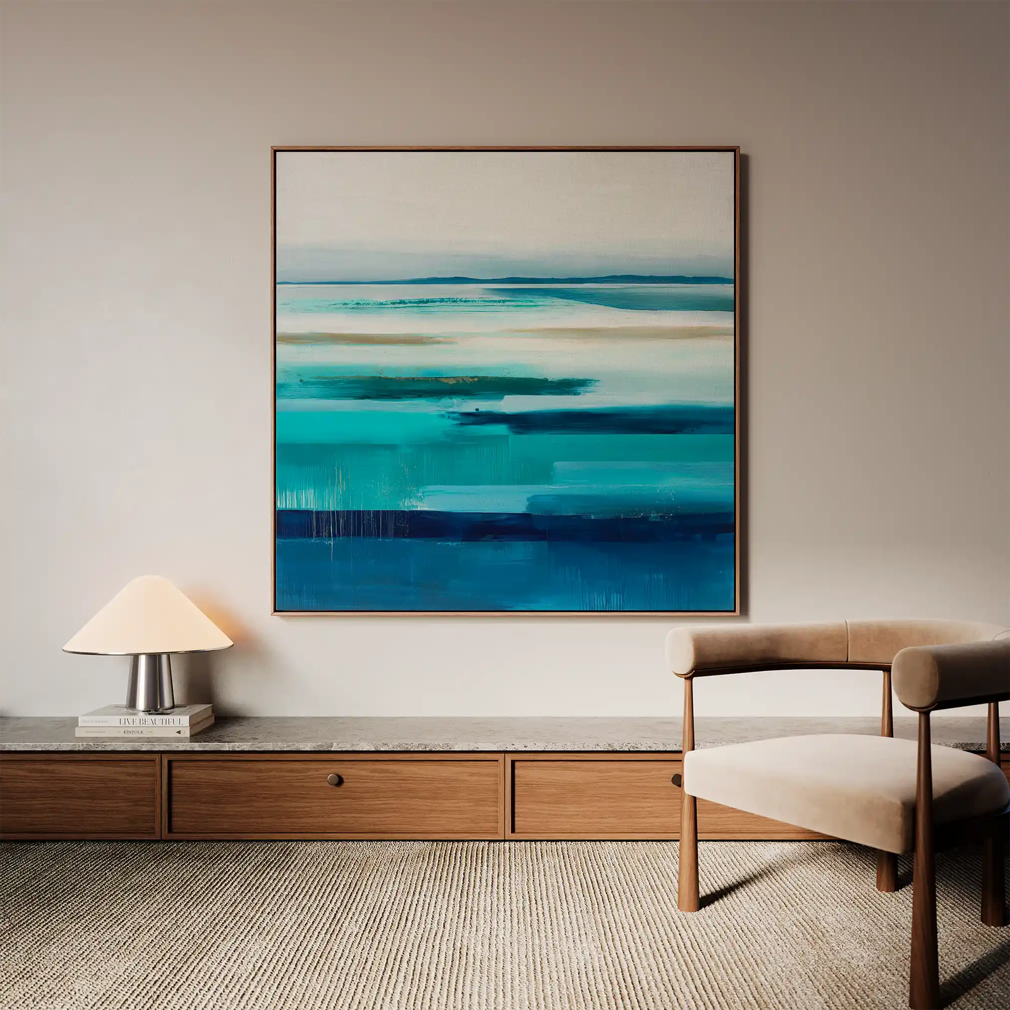 Abstract 1225 Canvas Art 60 x 60 cm / Stretched on hidden frame