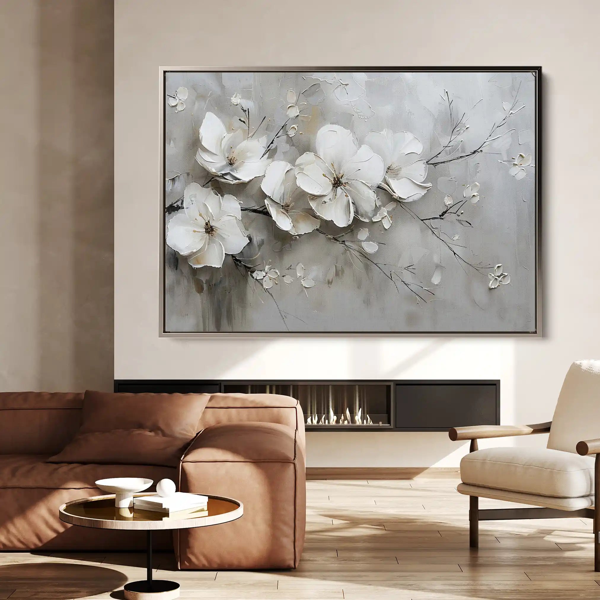 Floral Canvas Wall Art WAD123-F 90 x 60 cm / Stretched on hidden frame