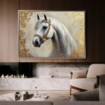 Horses 123 Canvas Art 90 x 60 cm / Stretched on hidden frame