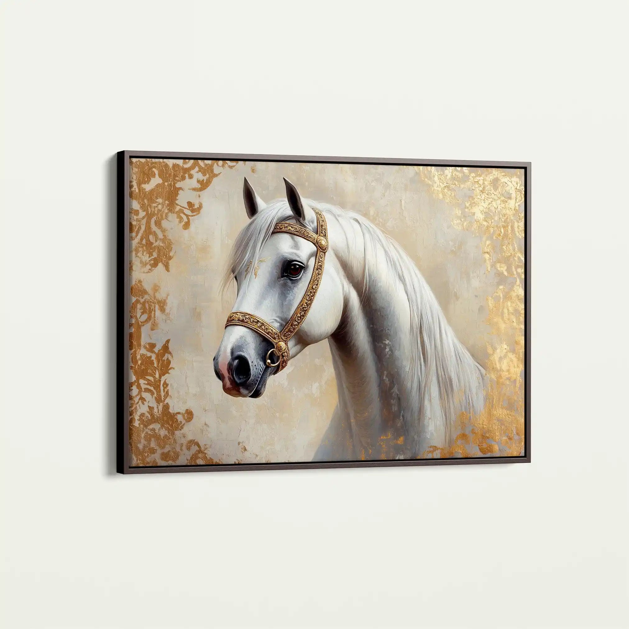 Horses 123 Canvas Art 90 x 60 cm / Stretched on hidden frame
