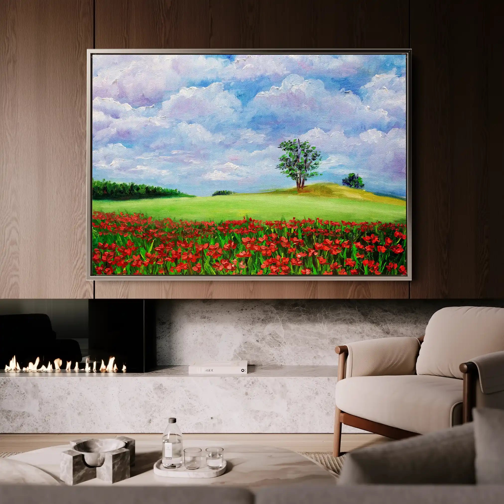 Landscape 123 Canvas Art 90 x 60 cm / Stretched on hidden frame