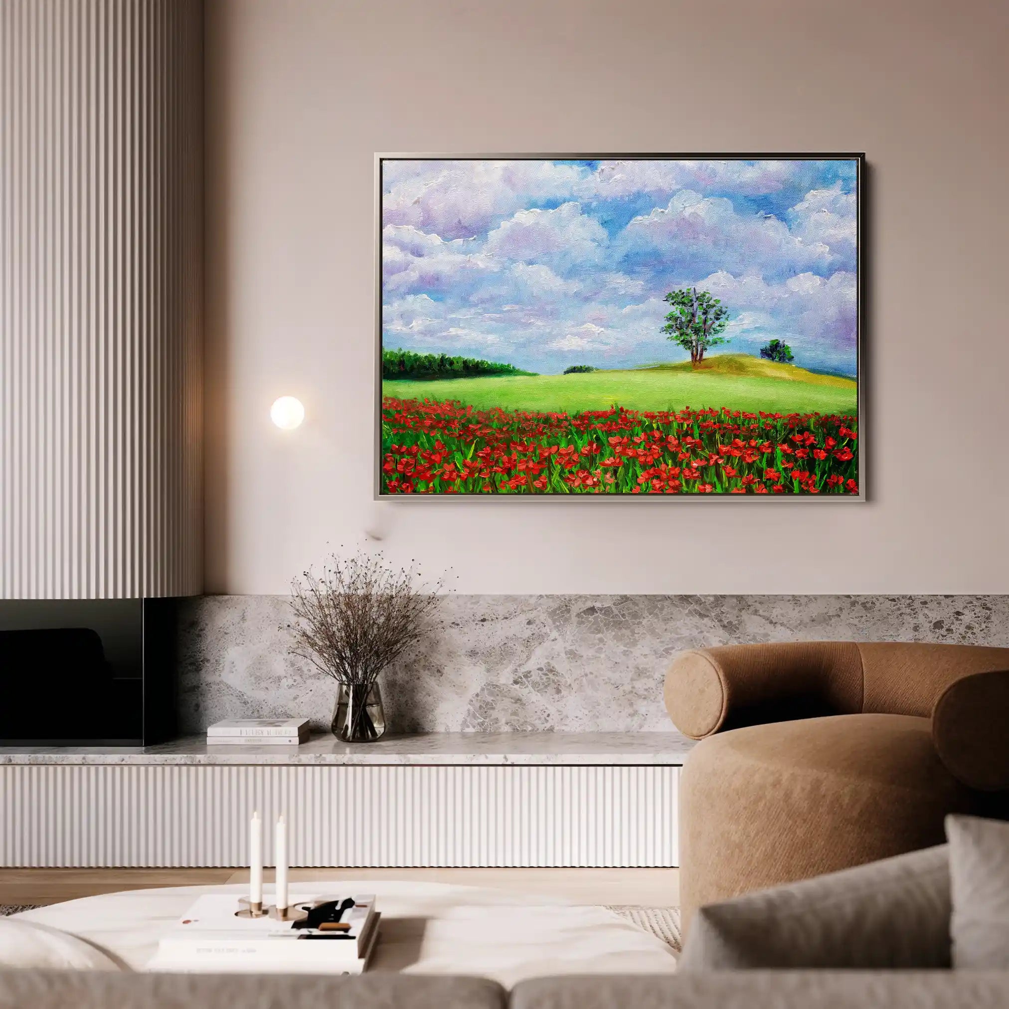 Landscape 123 Canvas Art 90 x 60 cm / Stretched on hidden frame