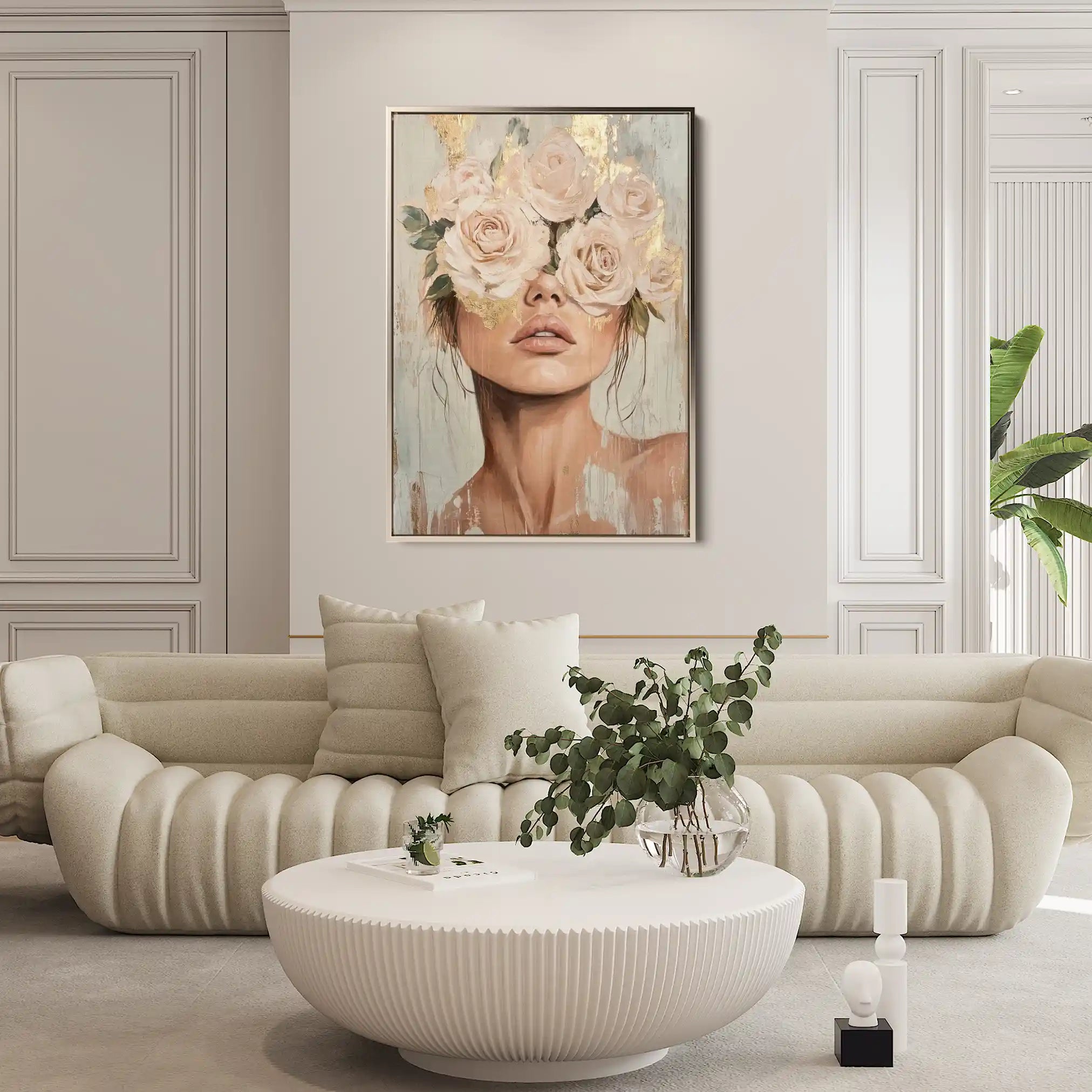 Portrait 123 Canvas Art 90 x 60 cm / Stretched on hidden frame
