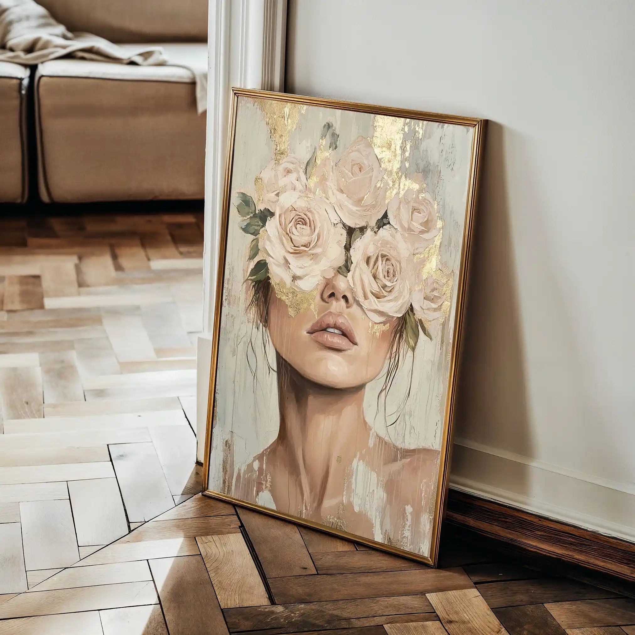 Portrait 123 Canvas Art 90 x 60 cm / Stretched on hidden frame