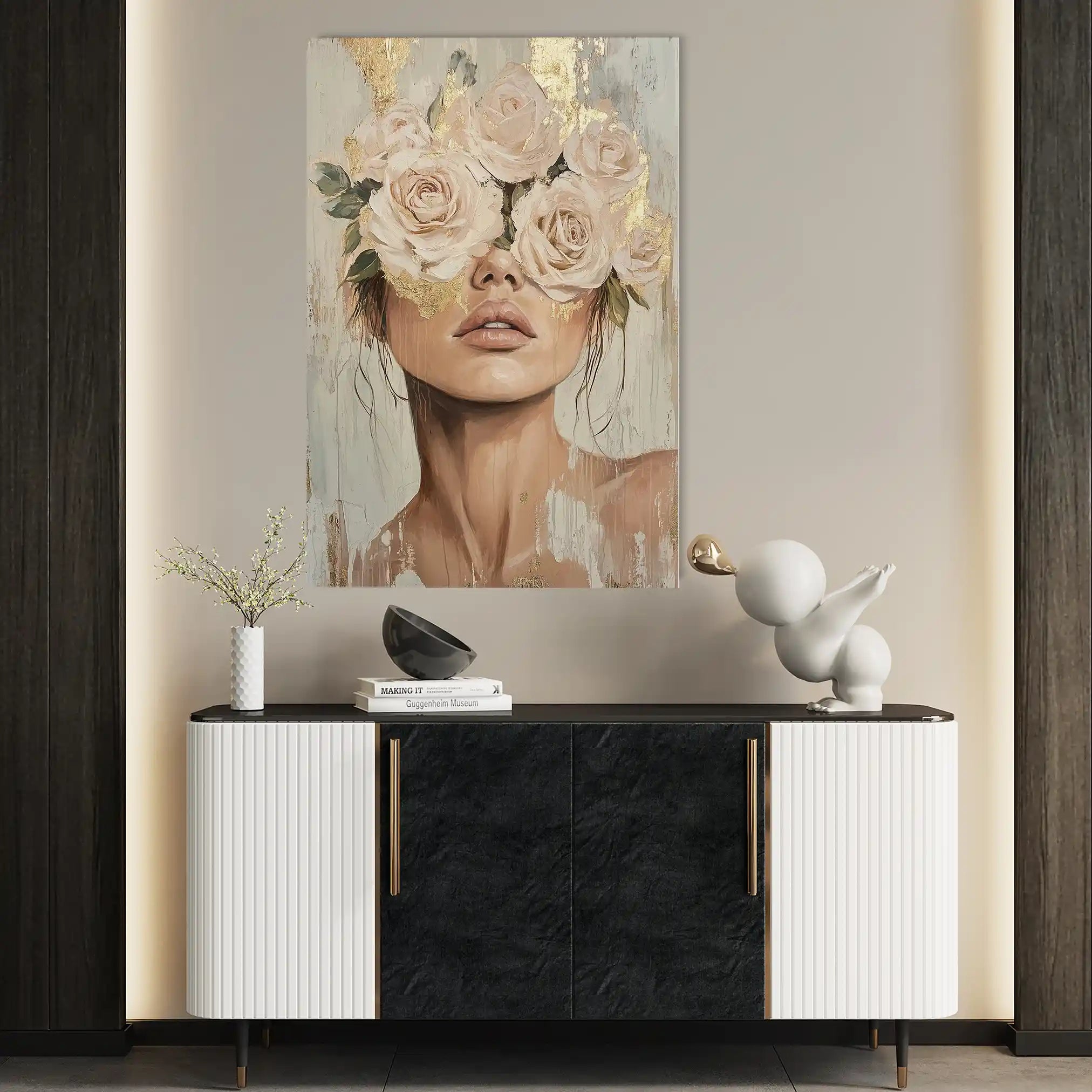 Portrait 123 Canvas Art 90 x 60 cm / Stretched on hidden frame