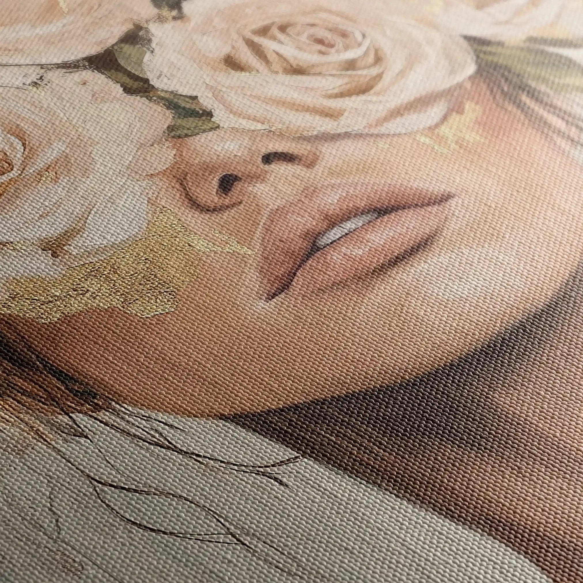 Portrait 123 Canvas Art 90 x 60 cm / Stretched on hidden frame