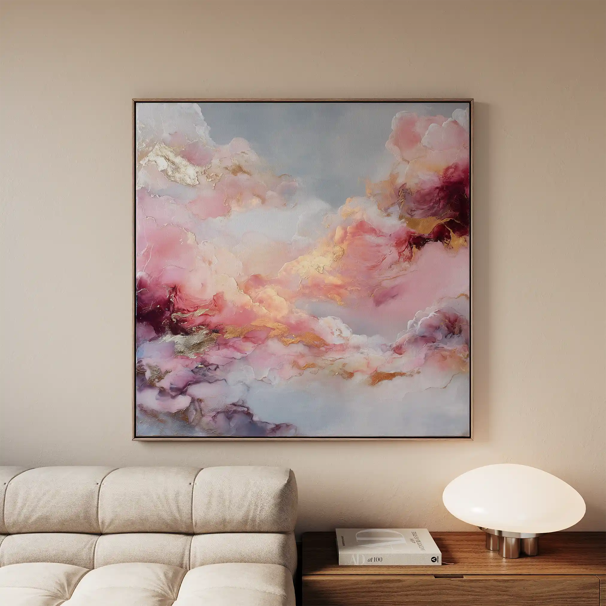 Abstract 1234 Canvas Art 60 x 60 cm / Stretched on hidden frame