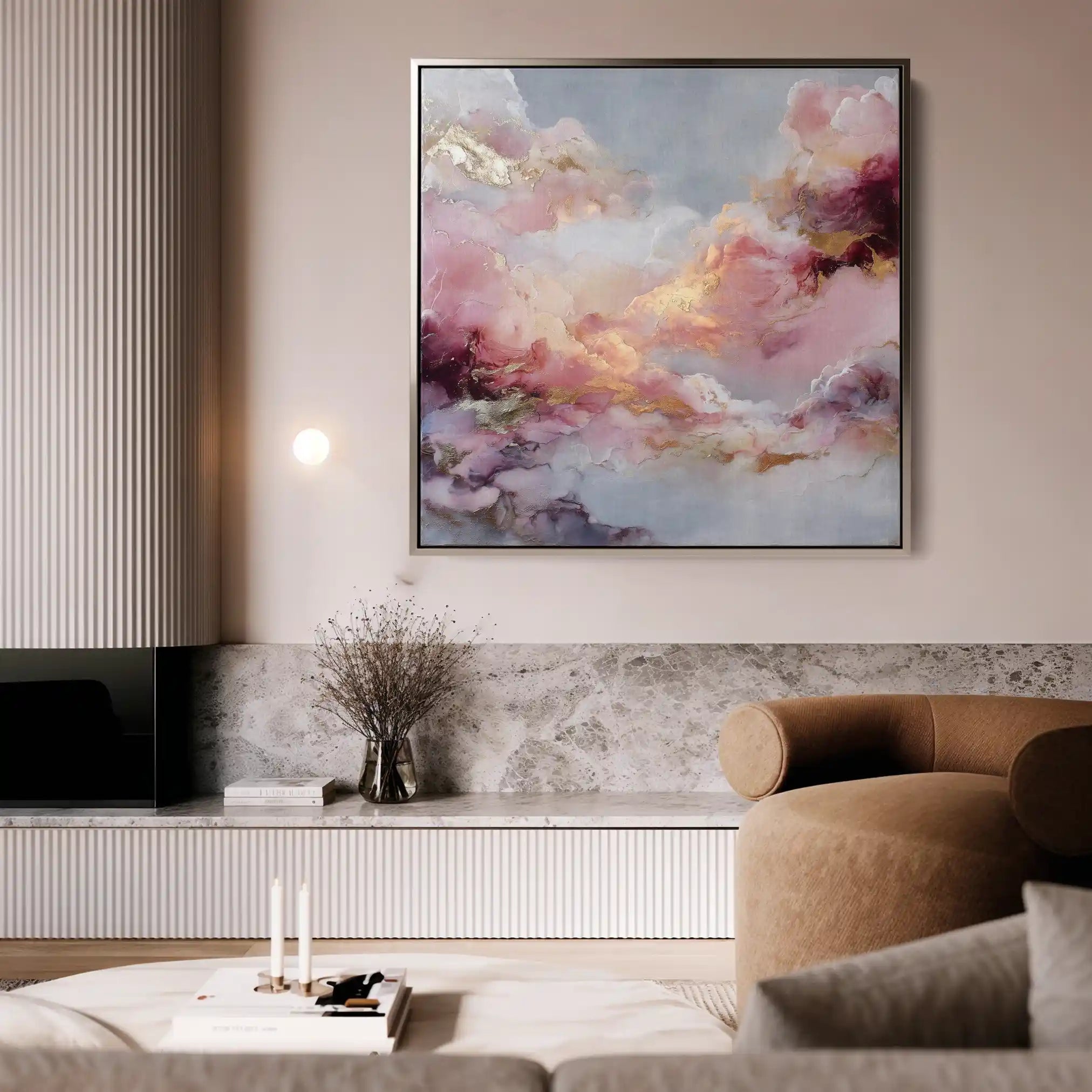 Abstract 1234 Canvas Art 60 x 60 cm / Stretched on hidden frame