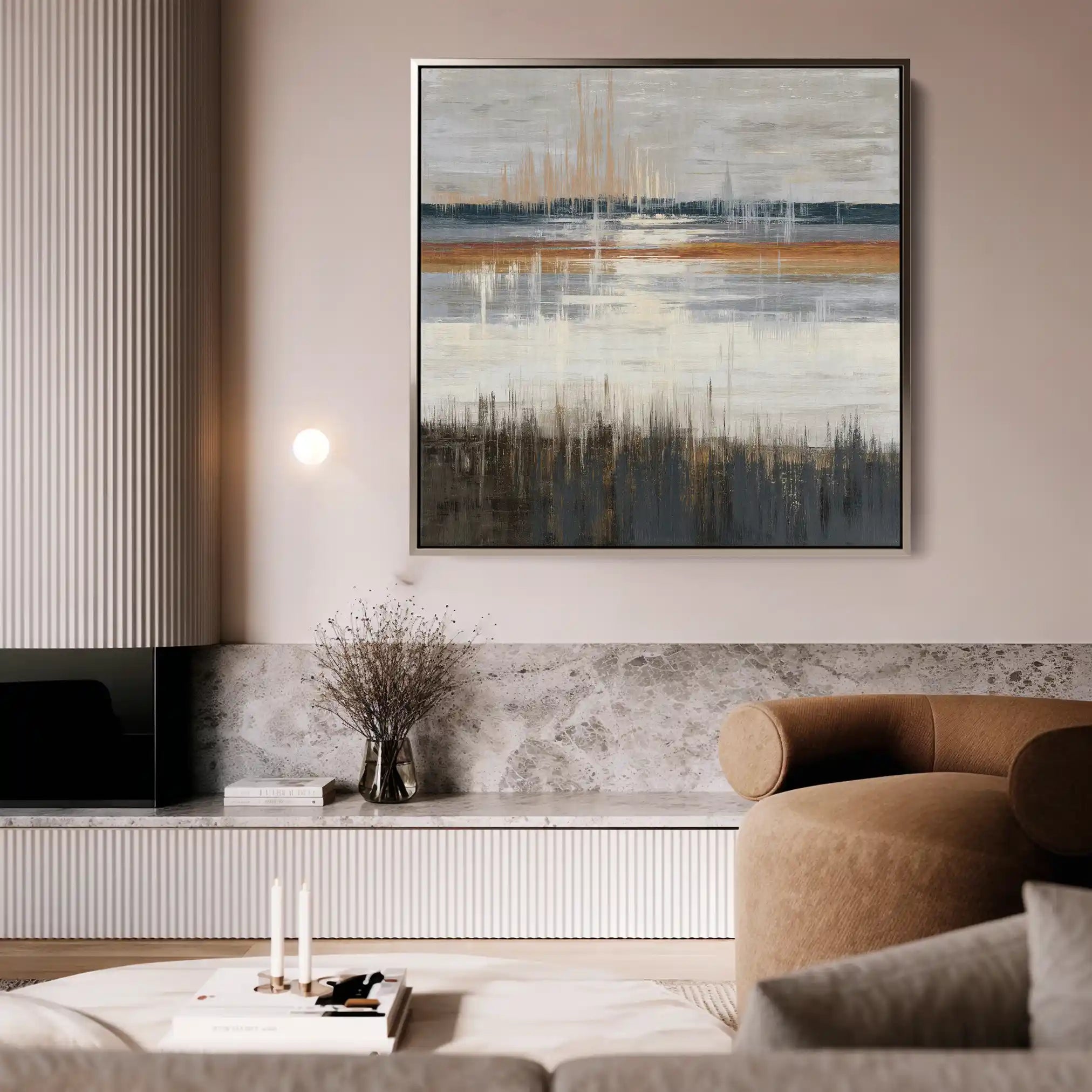 Abstract 1235 Canvas Art 60 x 60 cm / Stretched on hidden frame
