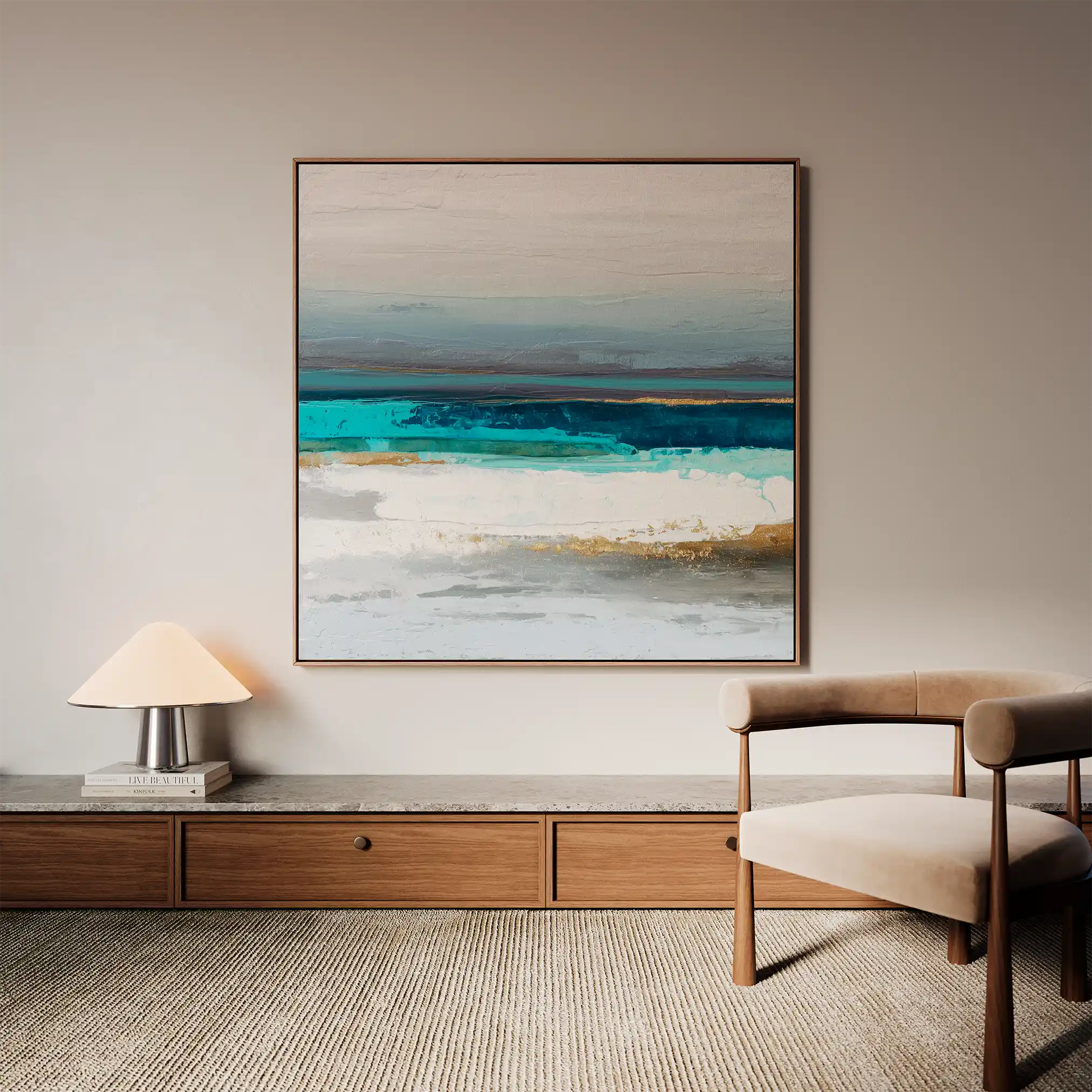 Abstract 1237 Canvas Art 60 x 60 cm / Stretched on hidden frame