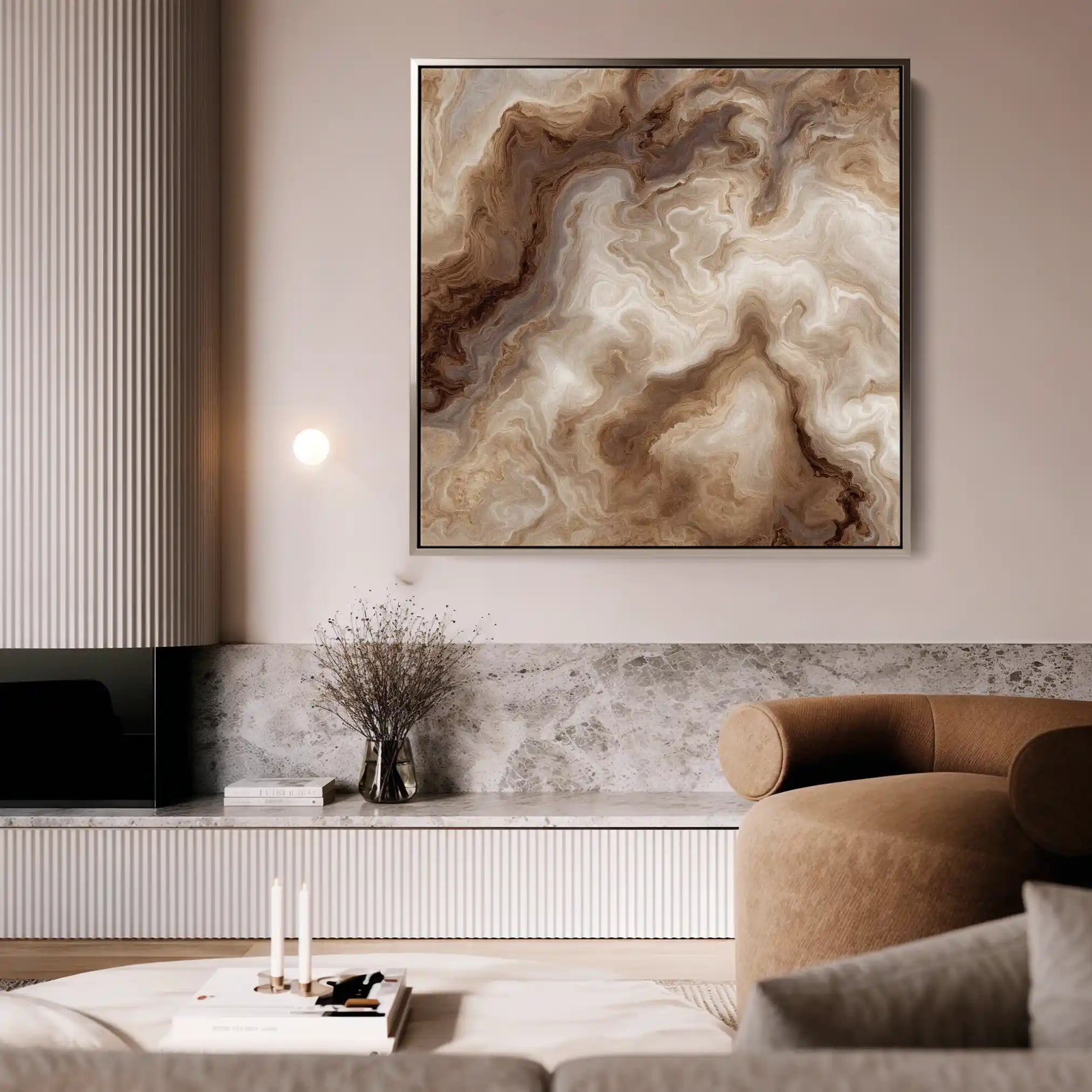 Abstract 1238 Canvas Art 60 x 60 cm / Stretched on hidden frame
