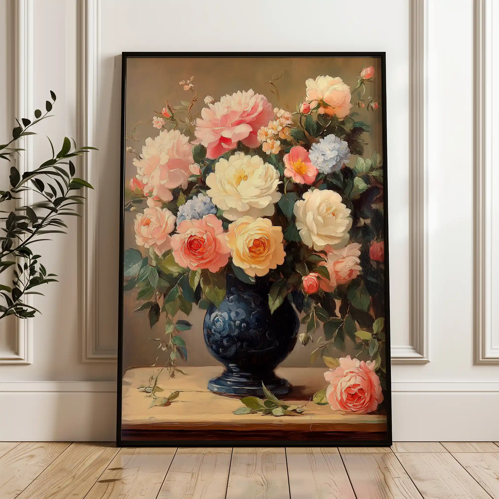 Floral Canvas Wall Art WAD1238-F 90 x 60 cm / Stretched on hidden frame