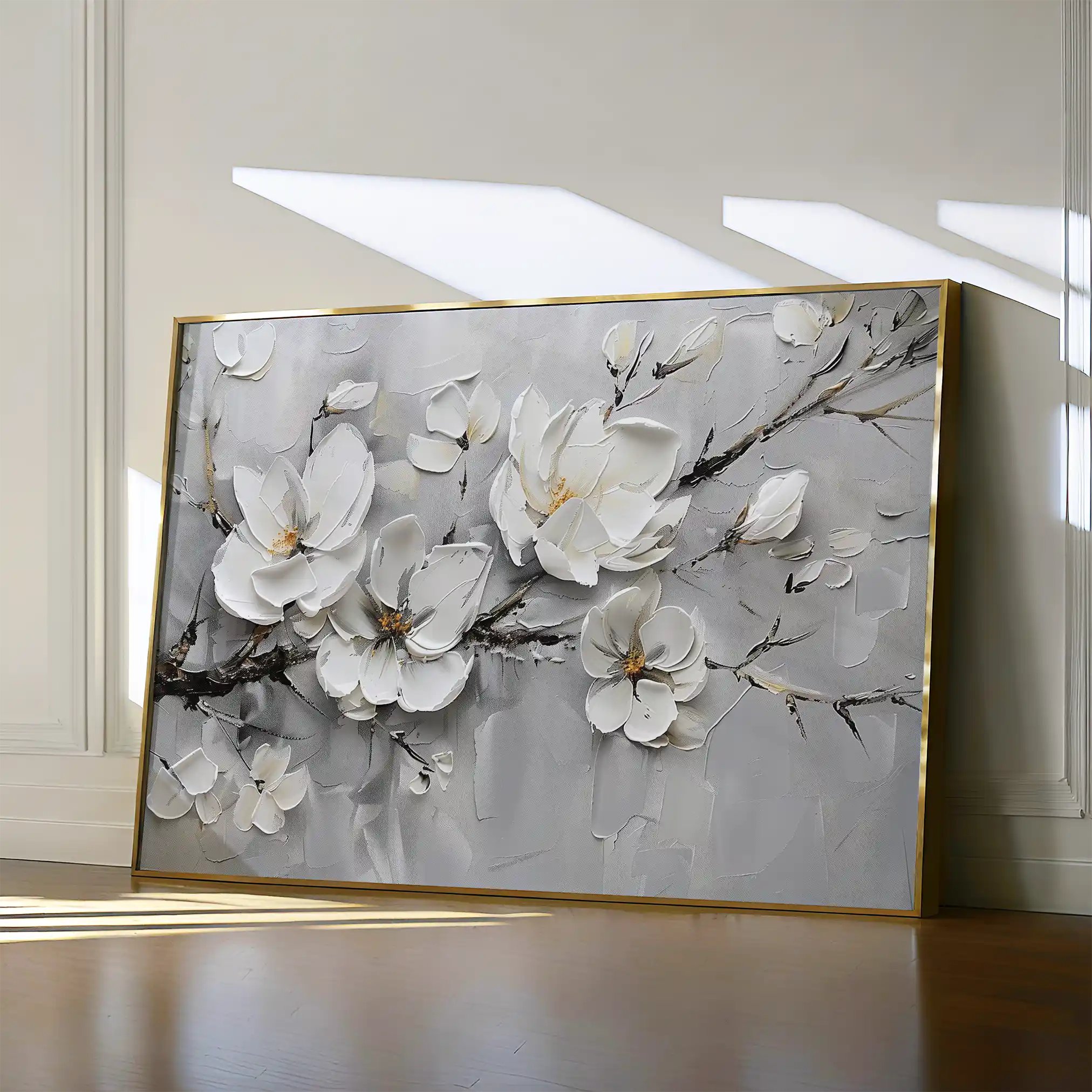 Floral Canvas Wall Art WAD124-F 90 x 60 cm / Stretched on hidden frame