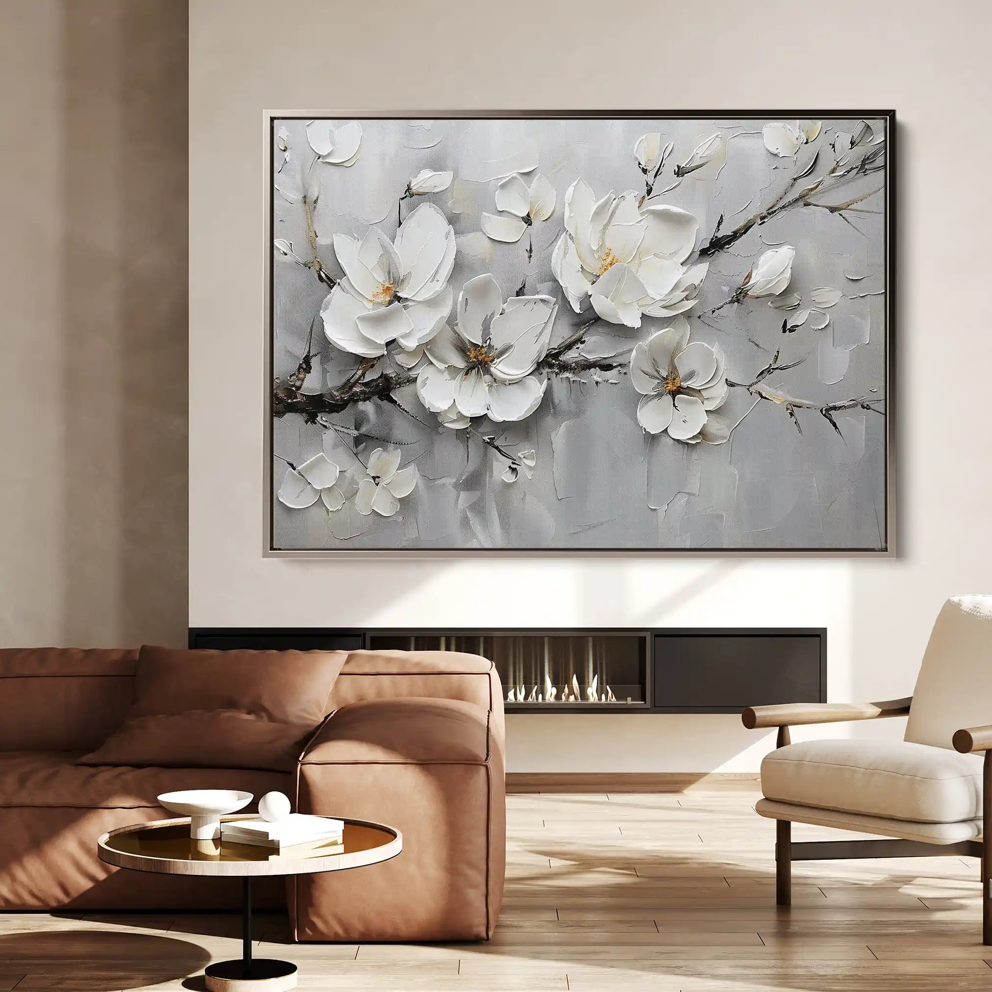 Floral Canvas Wall Art WAD124-F 90 x 60 cm / Stretched on hidden frame
