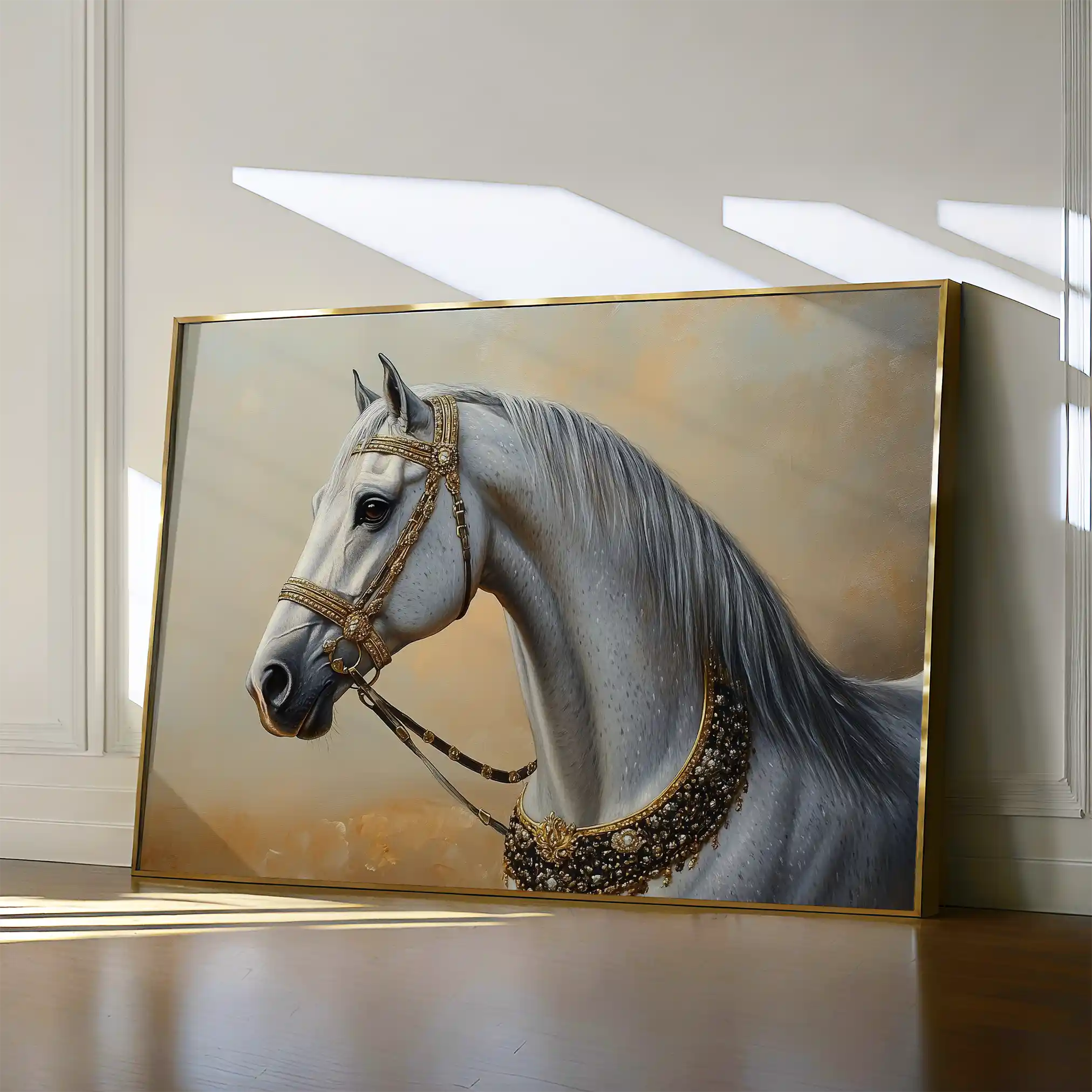 Horses 124 Canvas Art 90 x 60 cm / Stretched on hidden frame