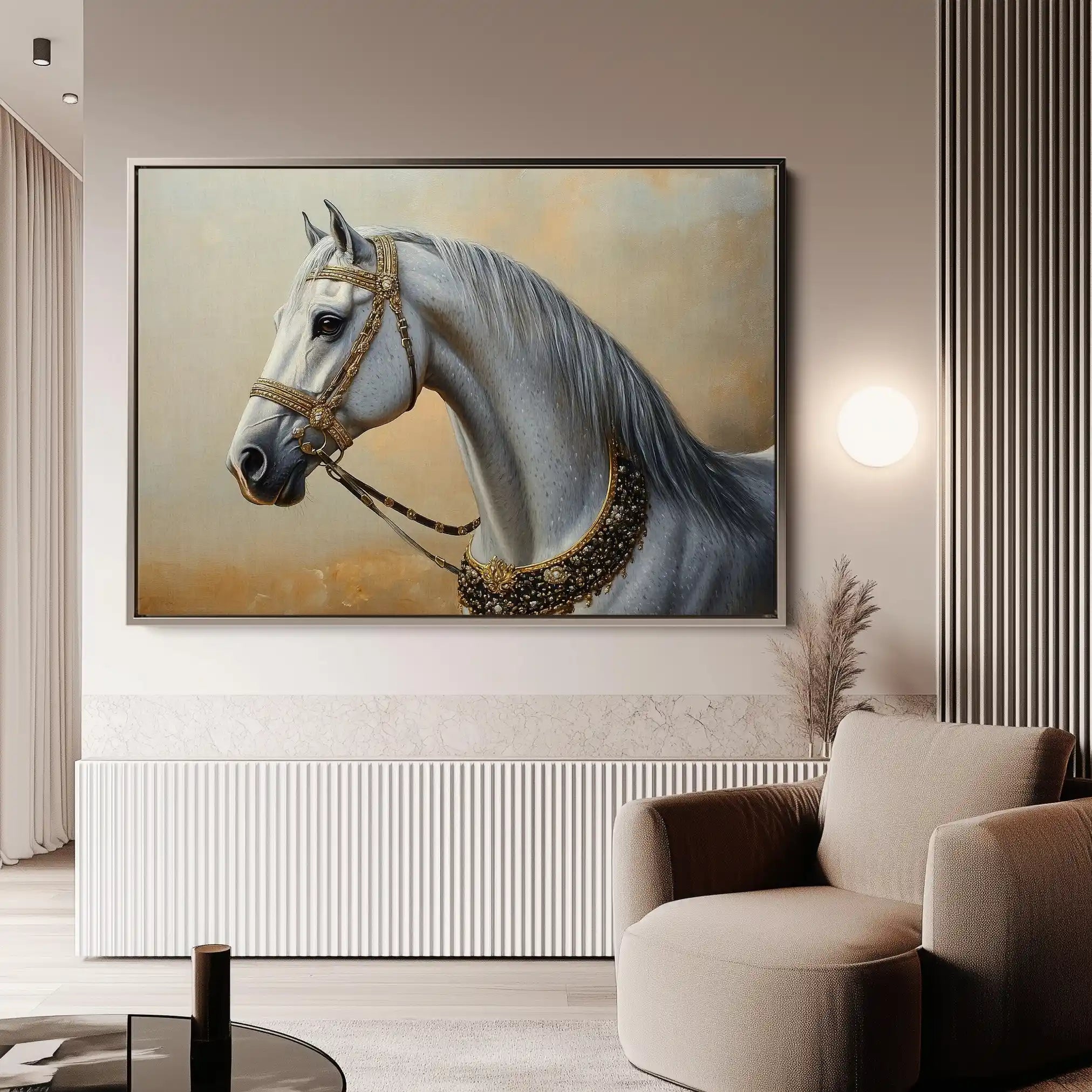 Horses 124 Canvas Art 90 x 60 cm / Stretched on hidden frame