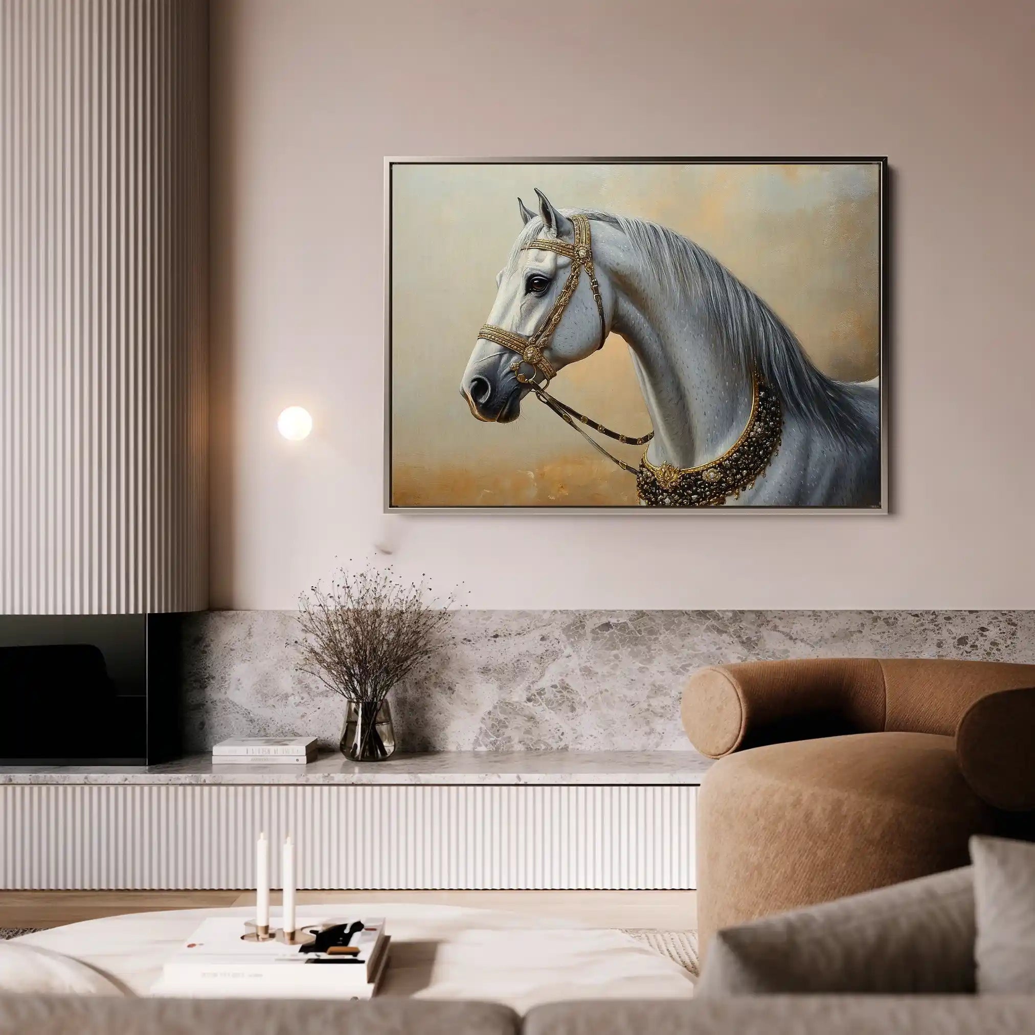 Horses 124 Canvas Art 90 x 60 cm / Stretched on hidden frame