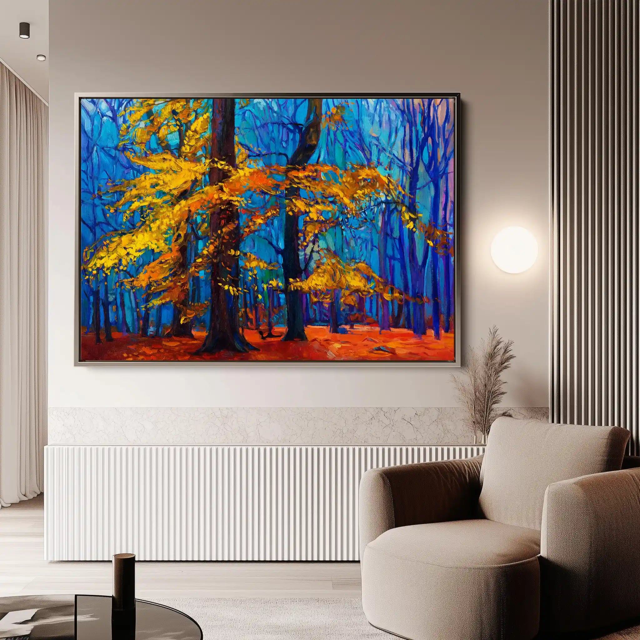 Landscape 124 Canvas Art 90 x 60 cm / Stretched on hidden frame