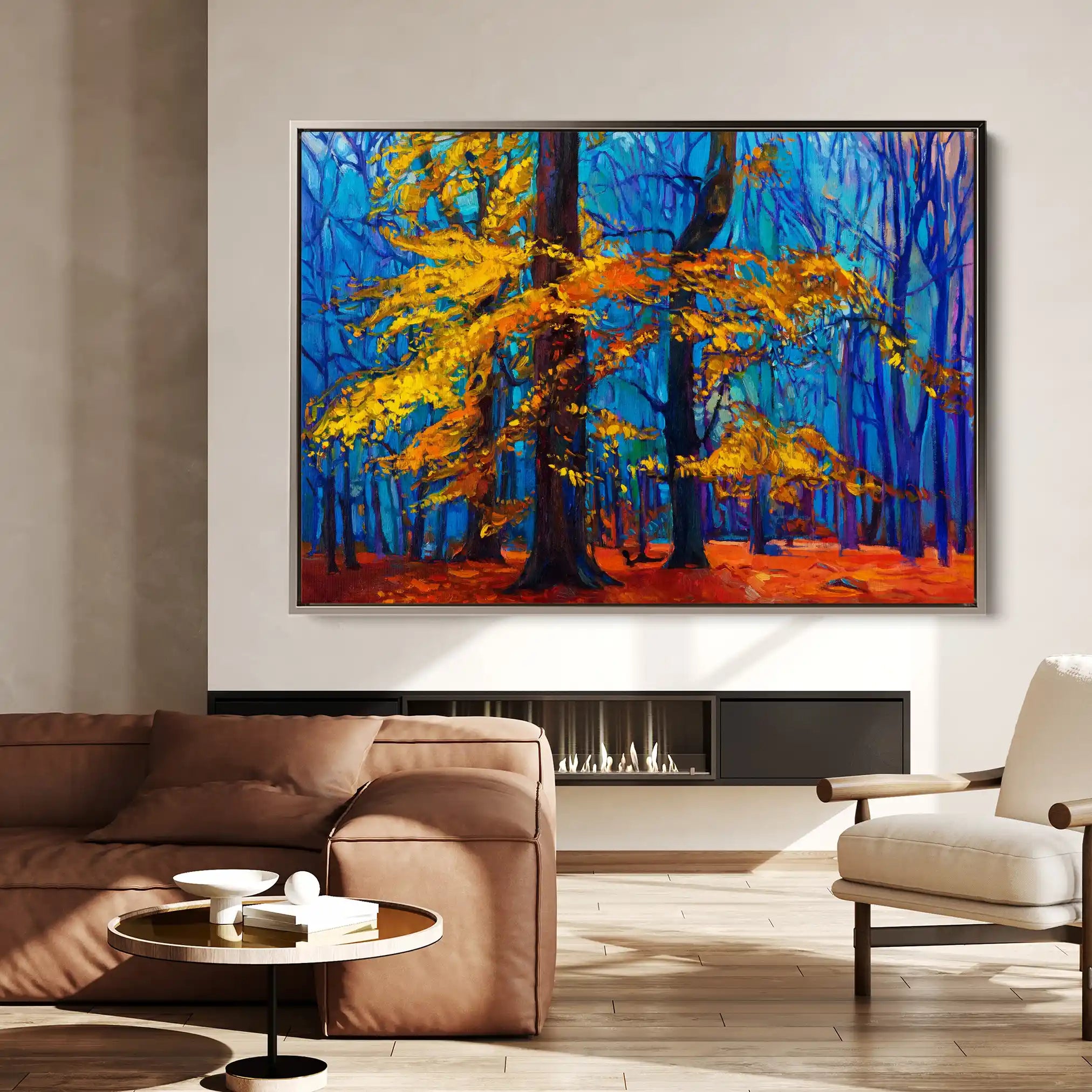 Landscape 124 Canvas Art 90 x 60 cm / Stretched on hidden frame