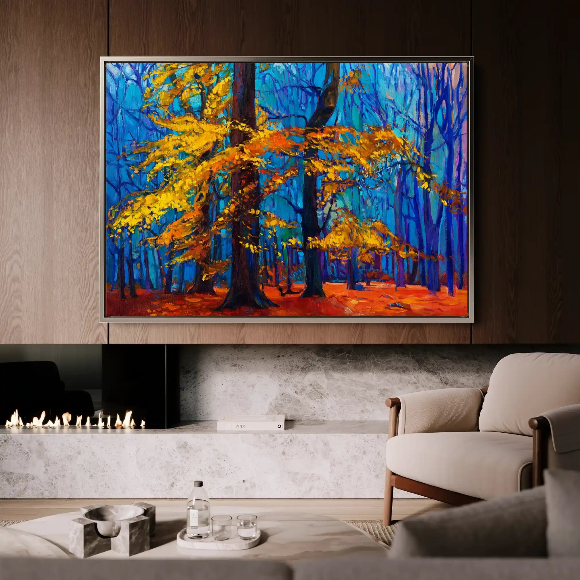 Landscape 124 Canvas Art 90 x 60 cm / Stretched on hidden frame