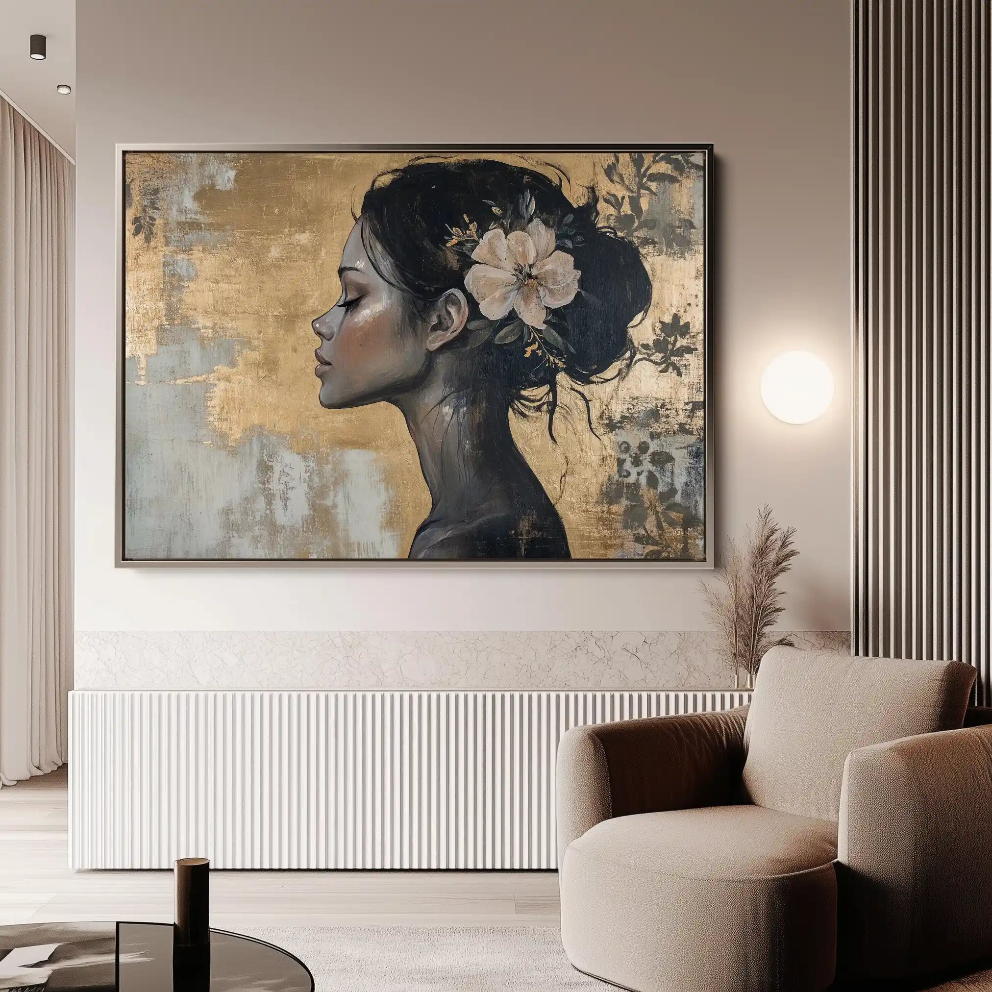 Portrait 124 Canvas Art 90 x 60 cm / Stretched on hidden frame