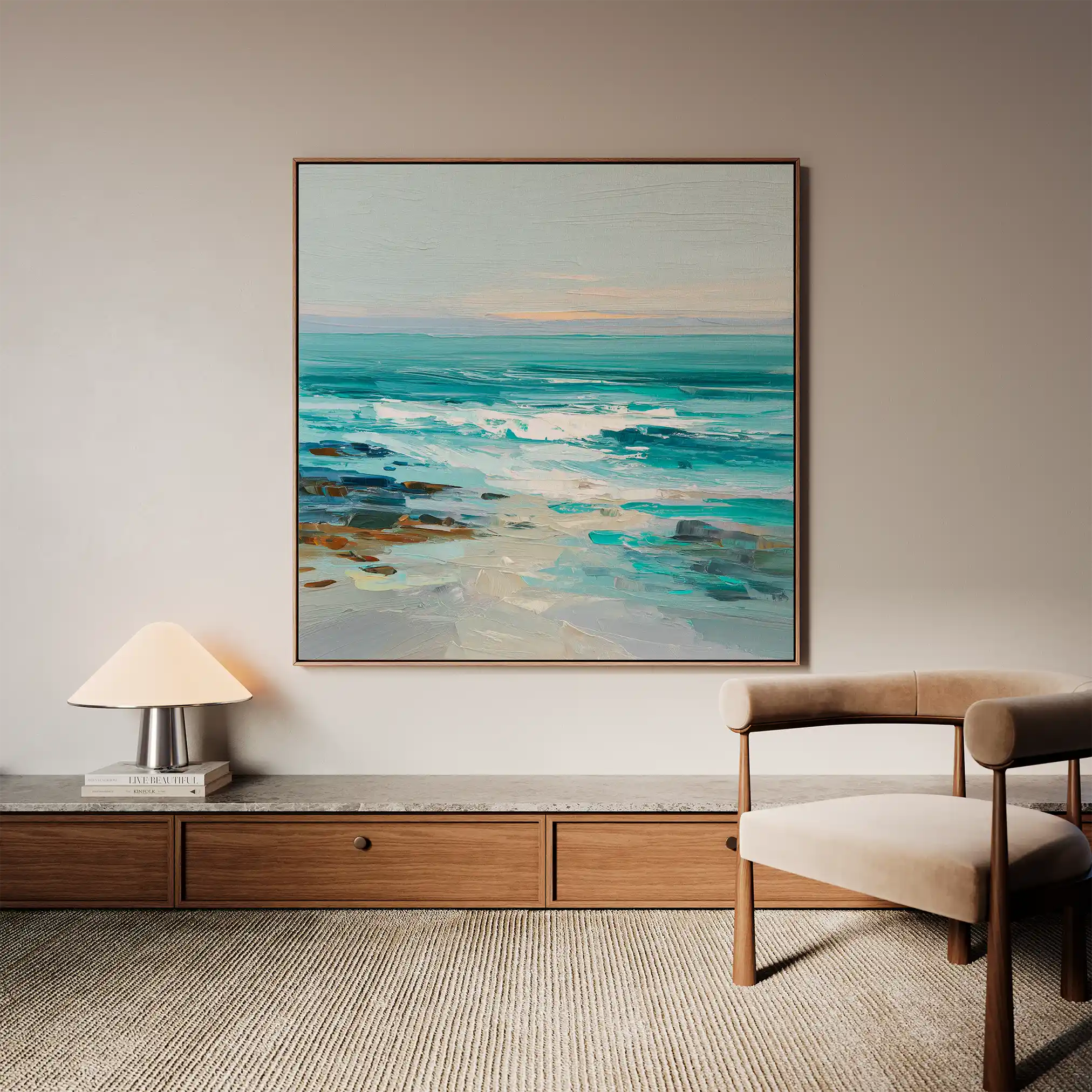 Abstract 1241 Canvas Art 60 x 60 cm / Stretched on hidden frame