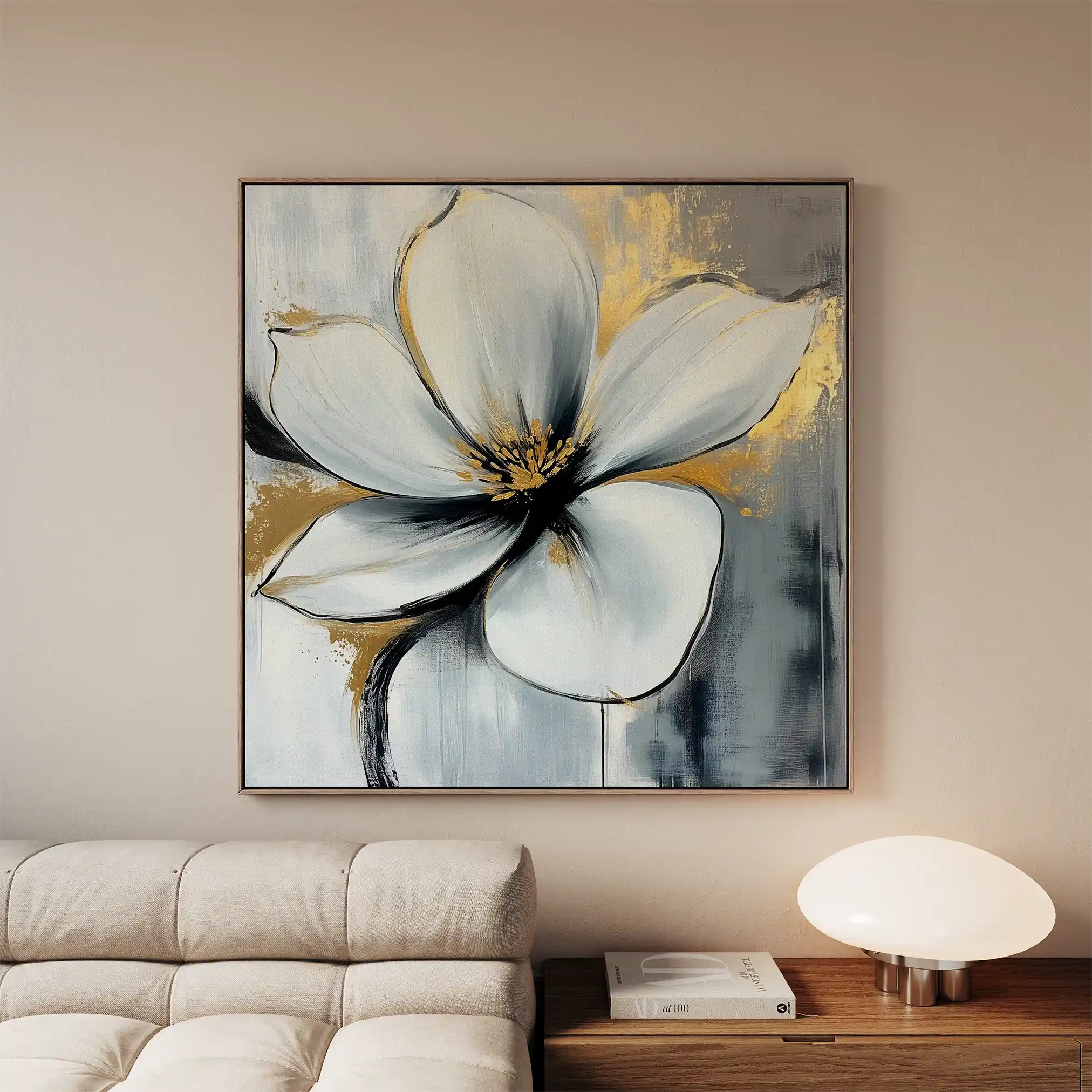 Floral Canvas Wall Art WAD1242-F 80 x 80 cm / Stretched on hidden frame