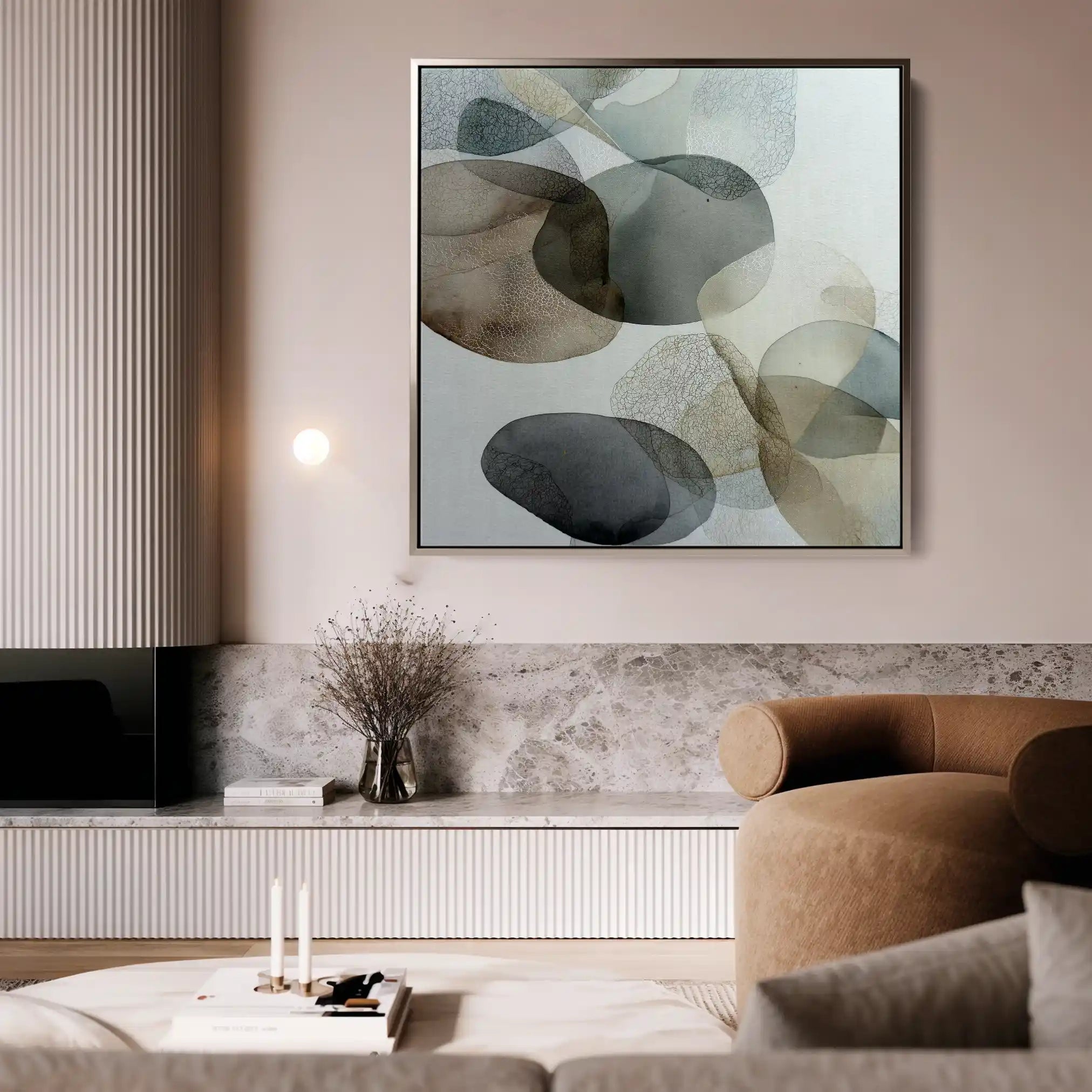 Abstract 1243 Canvas Art 60 x 60 cm / Stretched on hidden frame