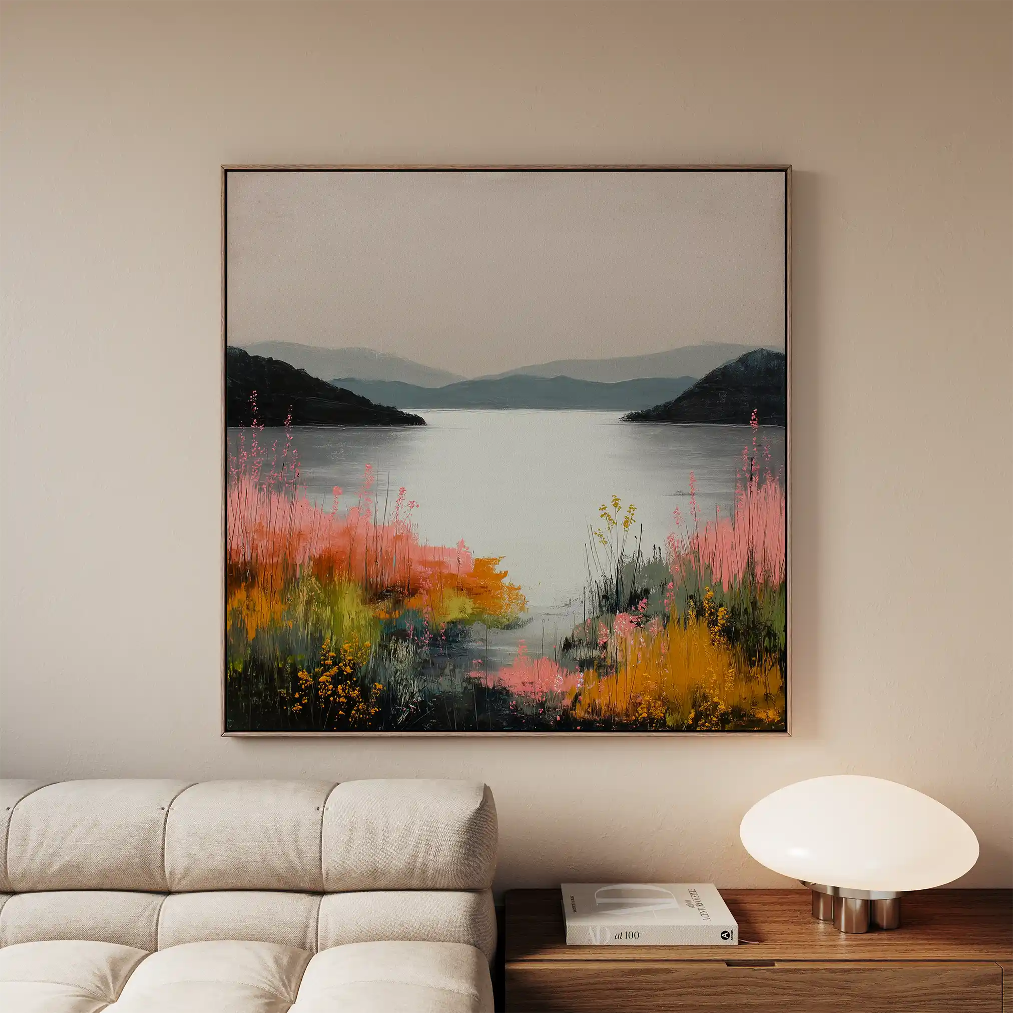 Abstract 1244 Canvas Art 60 x 60 cm / Stretched on hidden frame