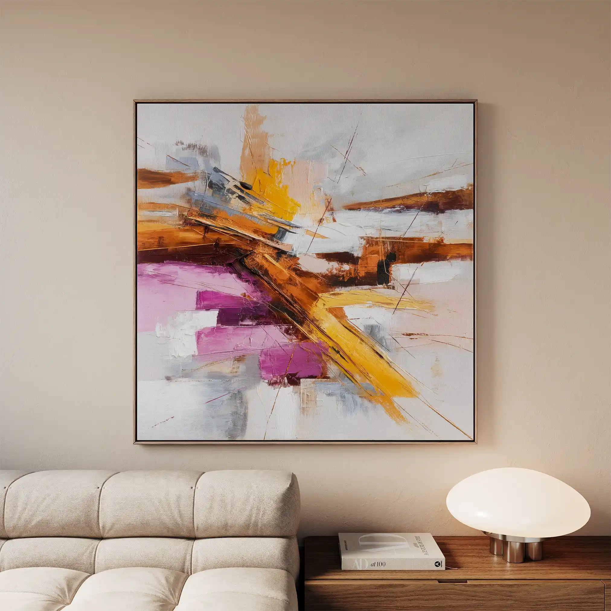Abstract 1245 Canvas Art 60 x 60 cm / Stretched on hidden frame