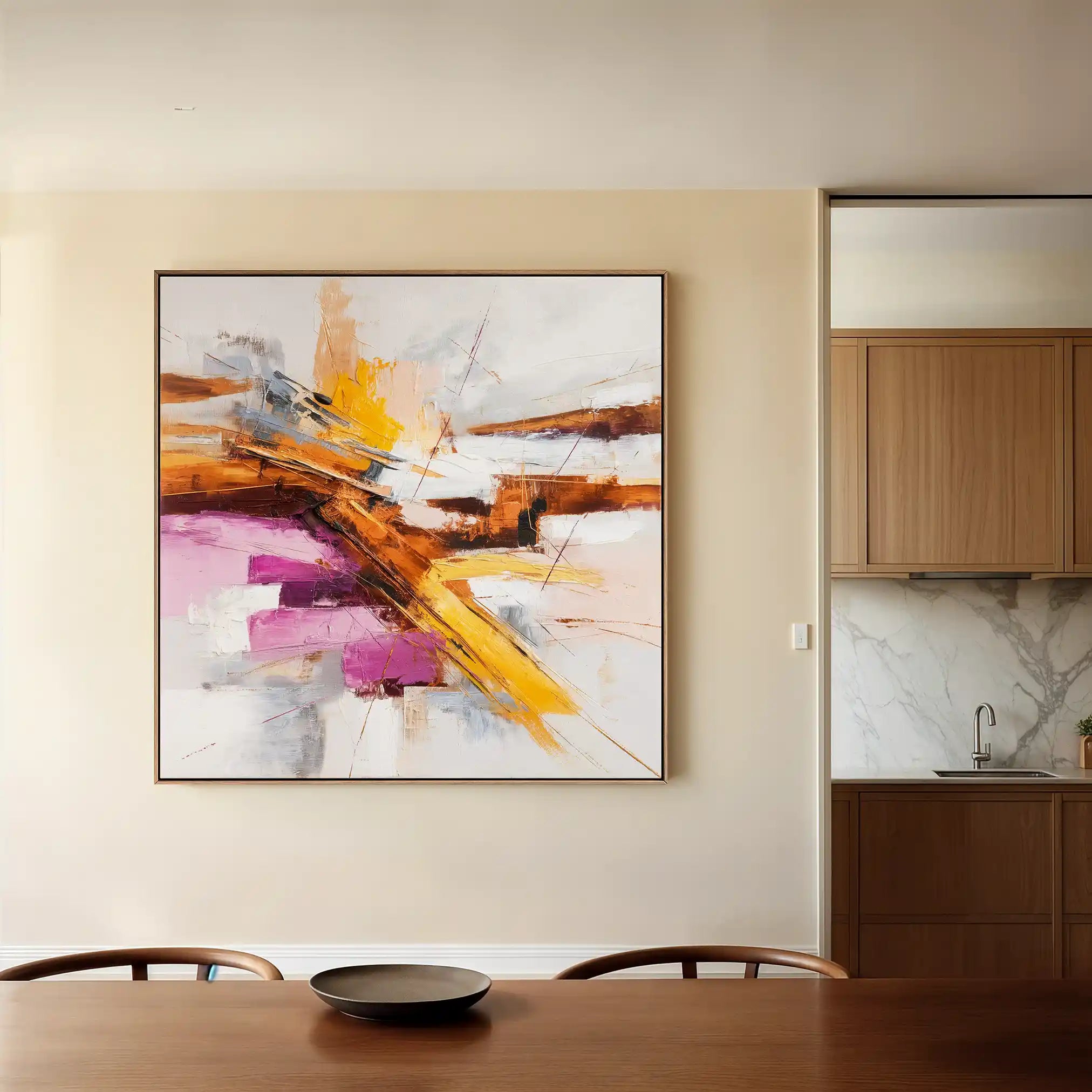 Abstract 1245 Canvas Art 60 x 60 cm / Stretched on hidden frame