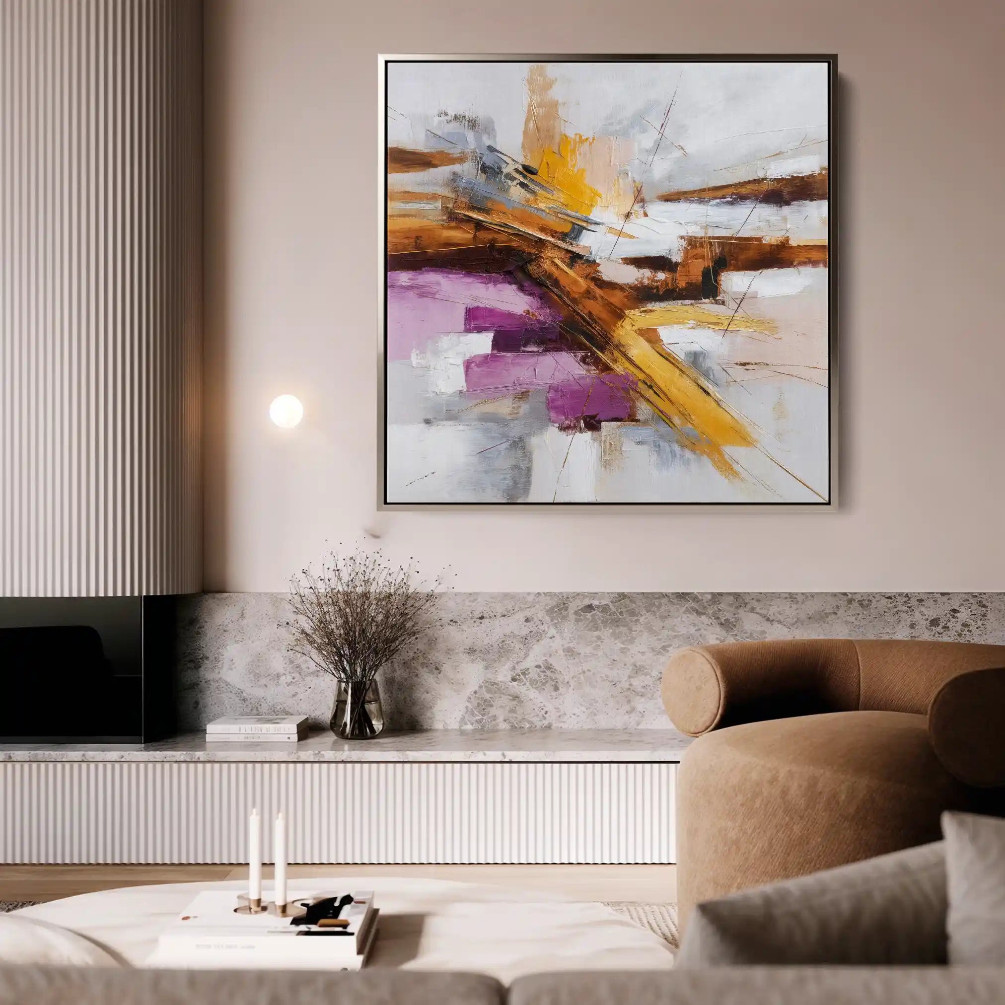 Abstract 1245 Canvas Art 60 x 60 cm / Stretched on hidden frame