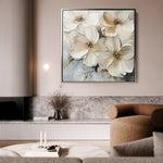 Floral Canvas Wall Art WAD1245-F 80 x 80 cm / Stretched on hidden frame