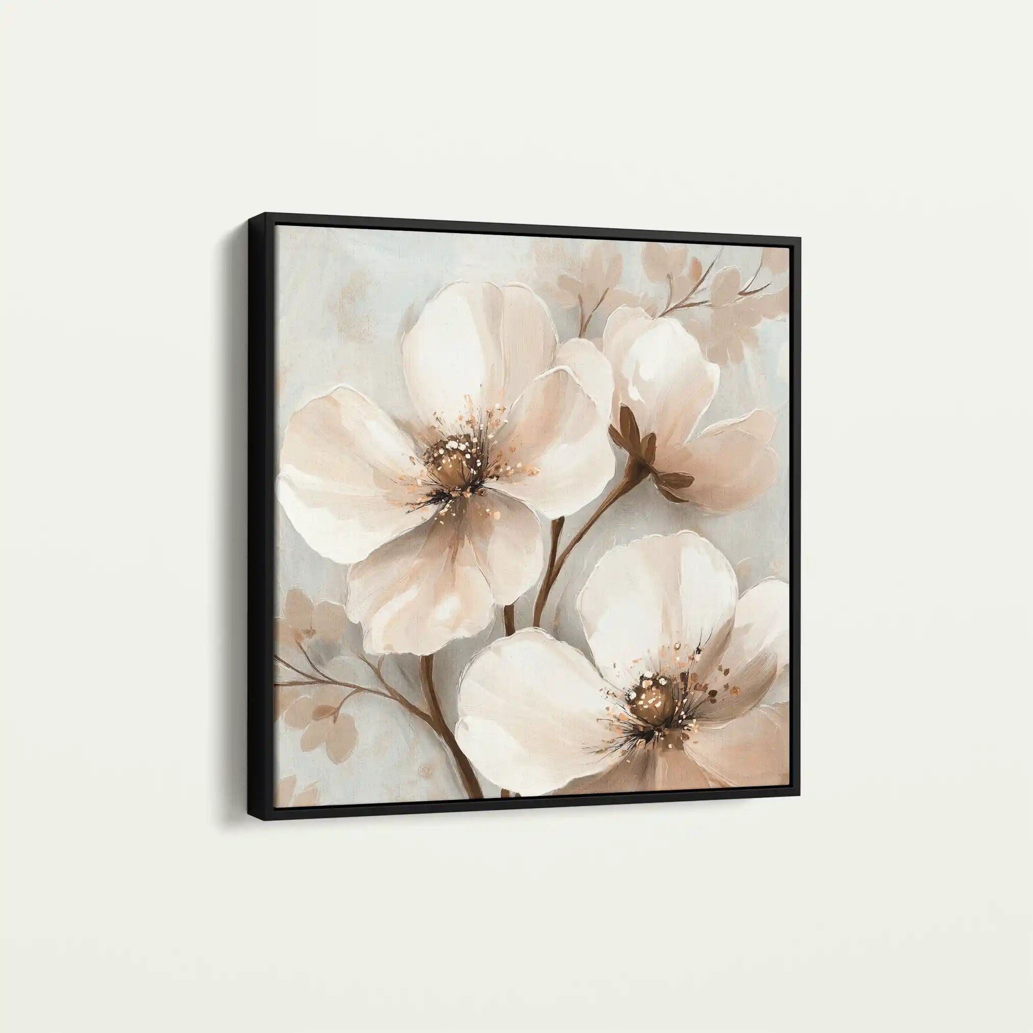 Floral Canvas Wall Art WAD1246-F 80 x 80 cm / Stretched on hidden frame