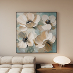 Floral Canvas Wall Art WAD1248-F 80 x 80 cm / Stretched on hidden frame