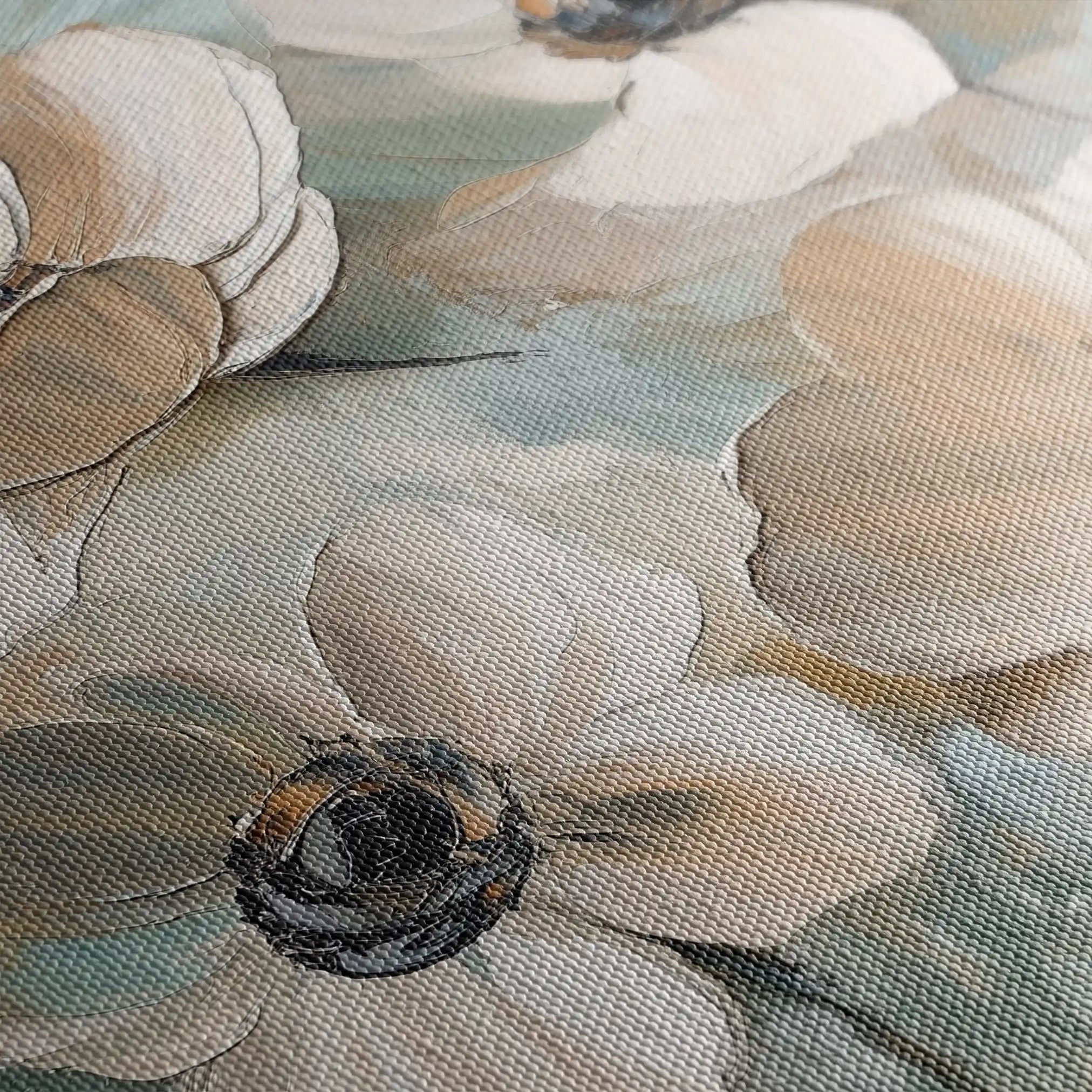 Floral Canvas Wall Art WAD1248-F 80 x 80 cm / Stretched on hidden frame