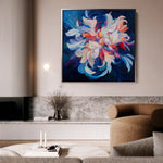 Floral Canvas Wall Art WAD1249-F 80 x 80 cm / Stretched on hidden frame