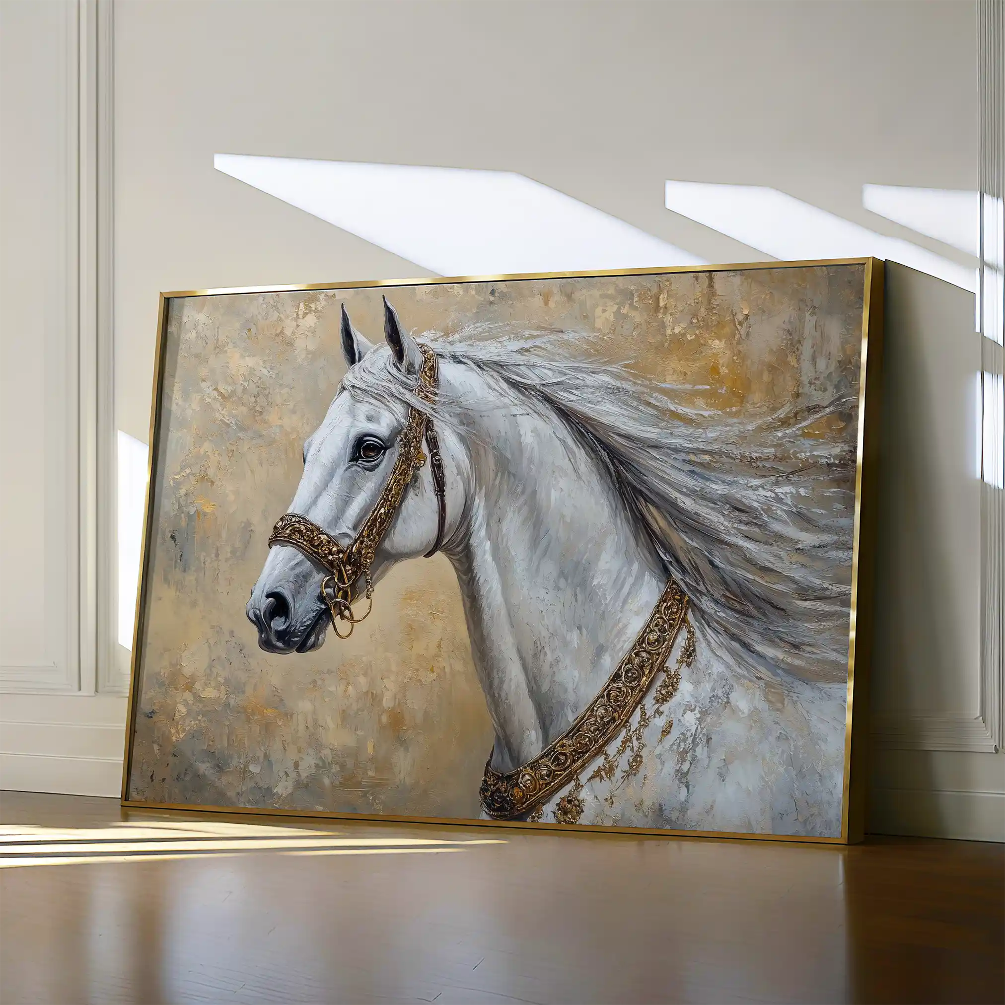 Horses 125 Canvas Art 90 x 60 cm / Stretched on hidden frame